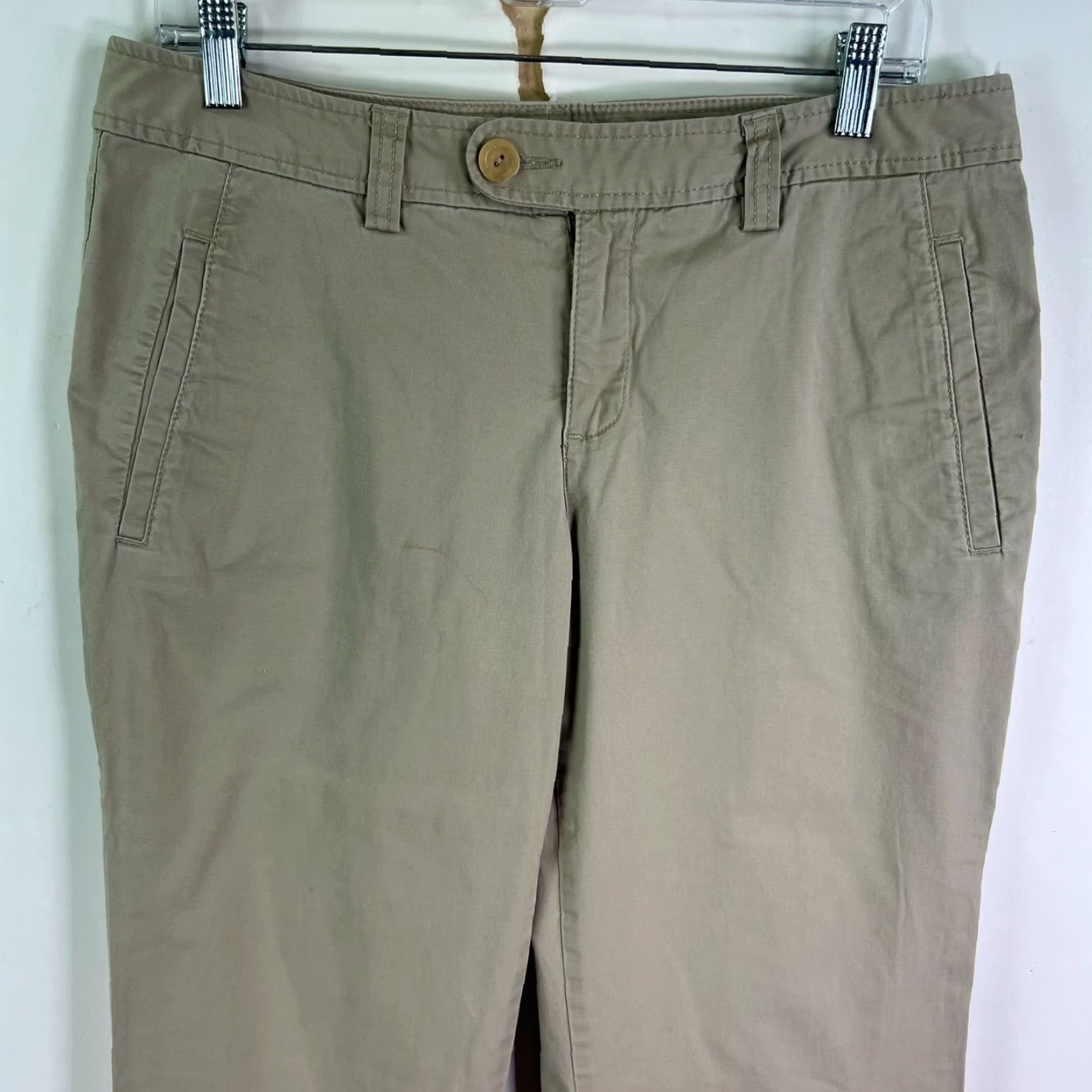 Eddie Bauer VINTAGE Eddie Bauer Chino Pants Womens SZ 10 Beige 32x30 Twill Stretch Flared 90s Womens Size 34" / US 12 / IT 48 - 2 Thumbnail