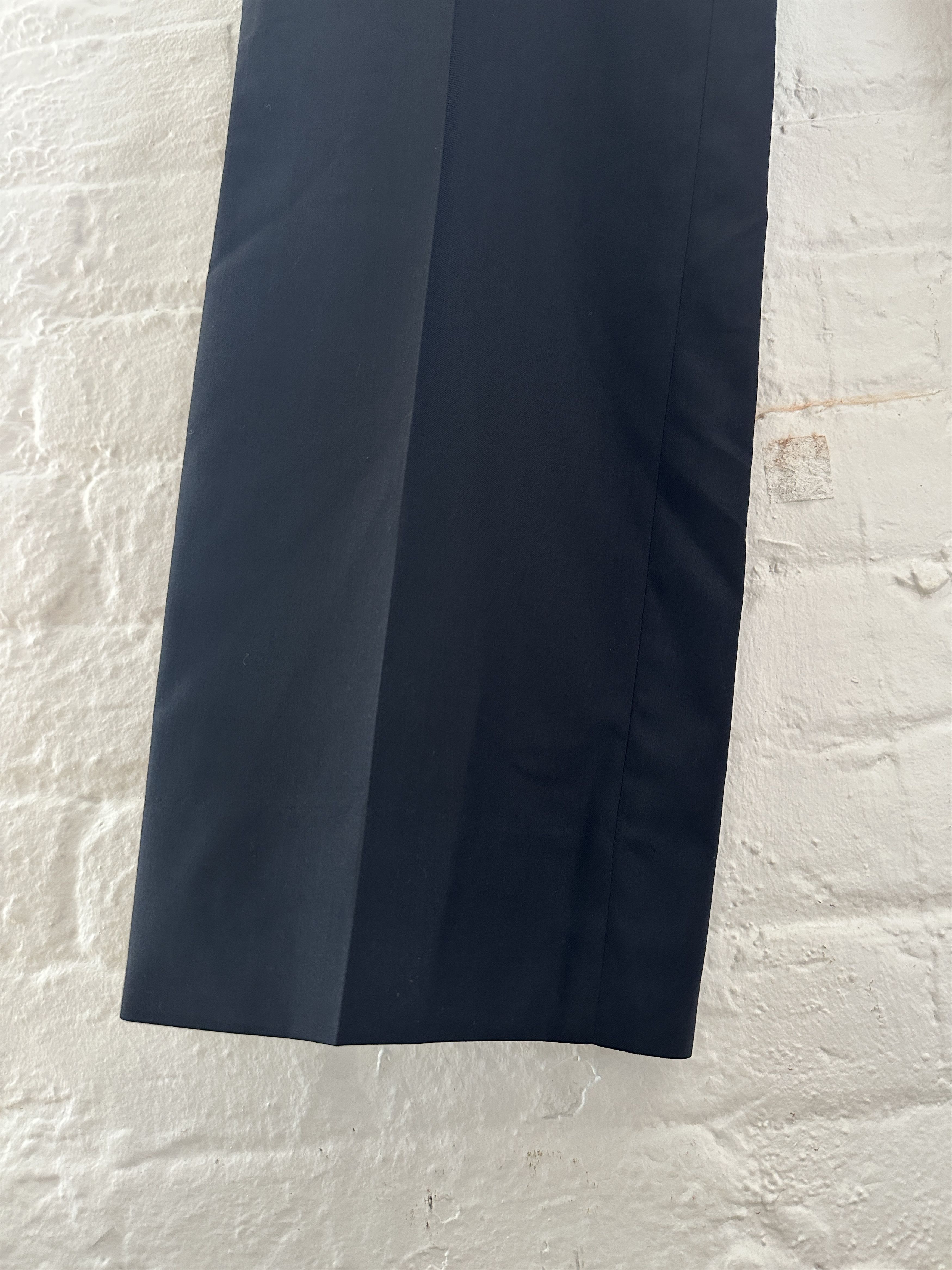 Prada Prada Pleated Wool Straight Leg Trousers Size US 36 / EU 52 - 3 Thumbnail