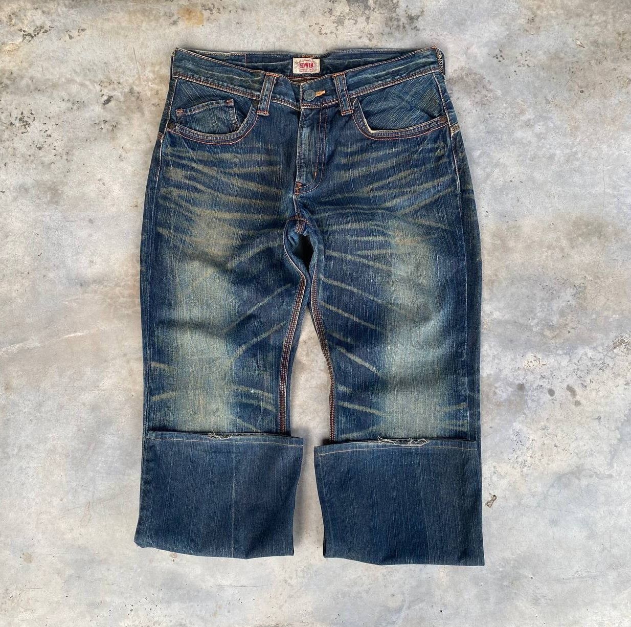 Edwin × Vintage FLARE EDWIN EXCLUSIVE GHOST CLAWMARK BUCKLE BACK BJ03-42 Size US 34 / EU 50 - 7 Thumbnail
