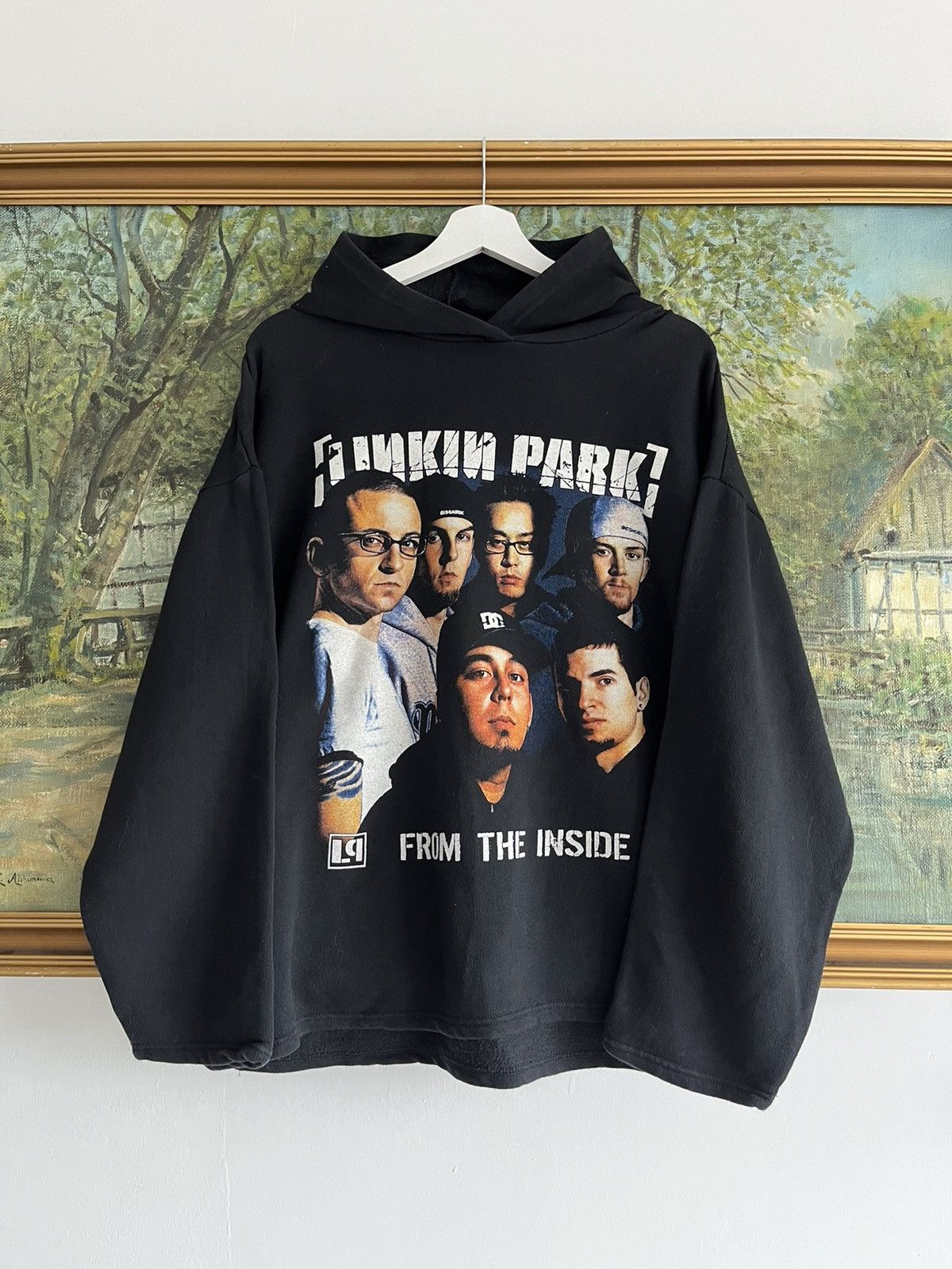 Band Tees × Vintage Vintage Linkin Park Over Print Black Hoodie From The Inside Size US M / EU 48-50 / 2 - 1 Thumbnail