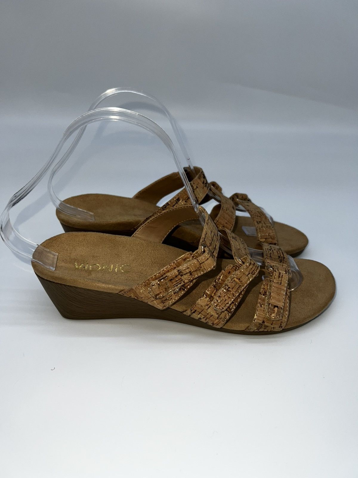 Vionic Vionic Women's Strappy Wedge Sandals Tan Size 8 Casual Size US 8 / IT 38 - 4 Thumbnail