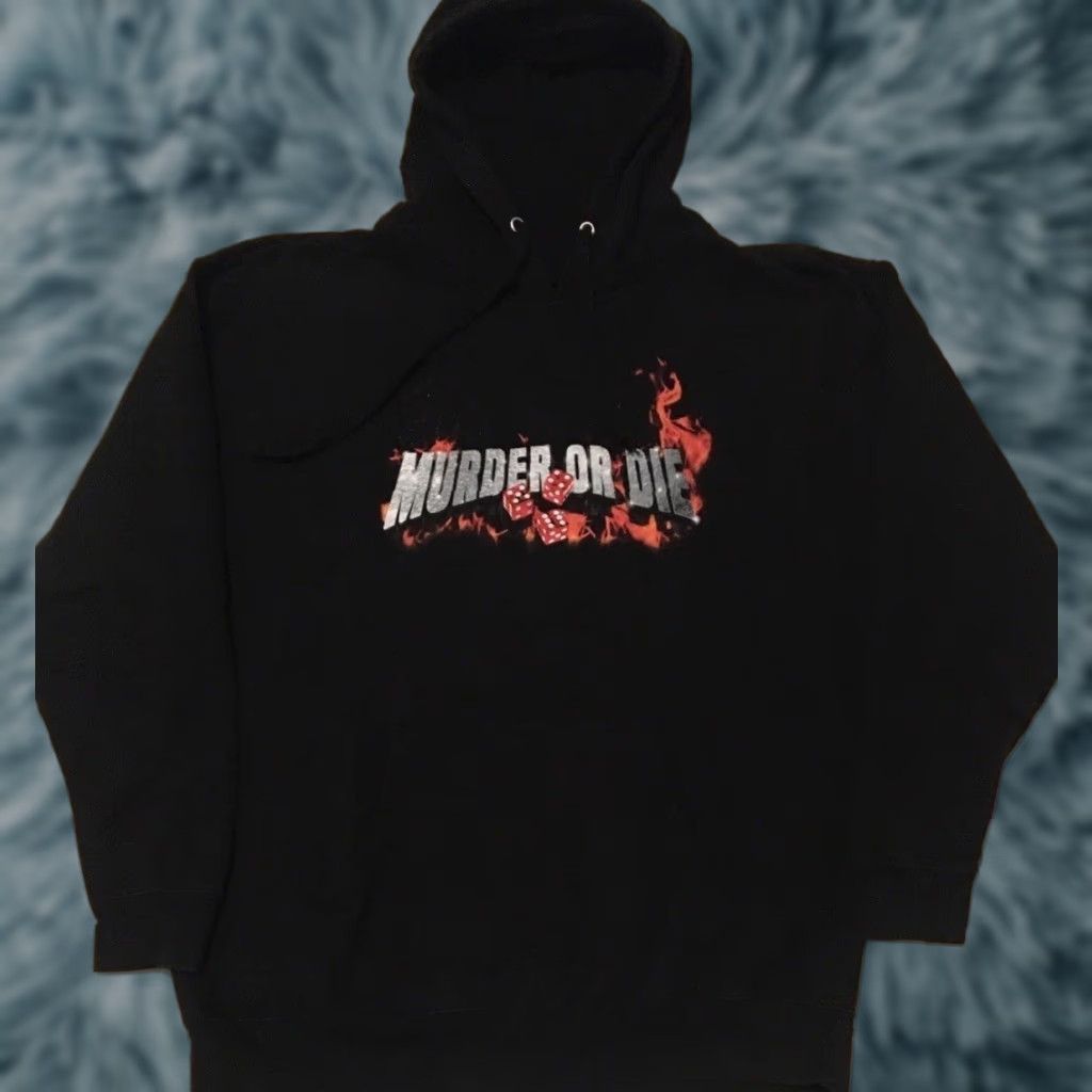GX1000 Murder Or Die Skateboards Hoodie XXL Black Men 2XL Distressed Vaporwave Punk Retro 80s 90s Skate Size US XXL / EU 58 / 5 - 1 Thumbnail