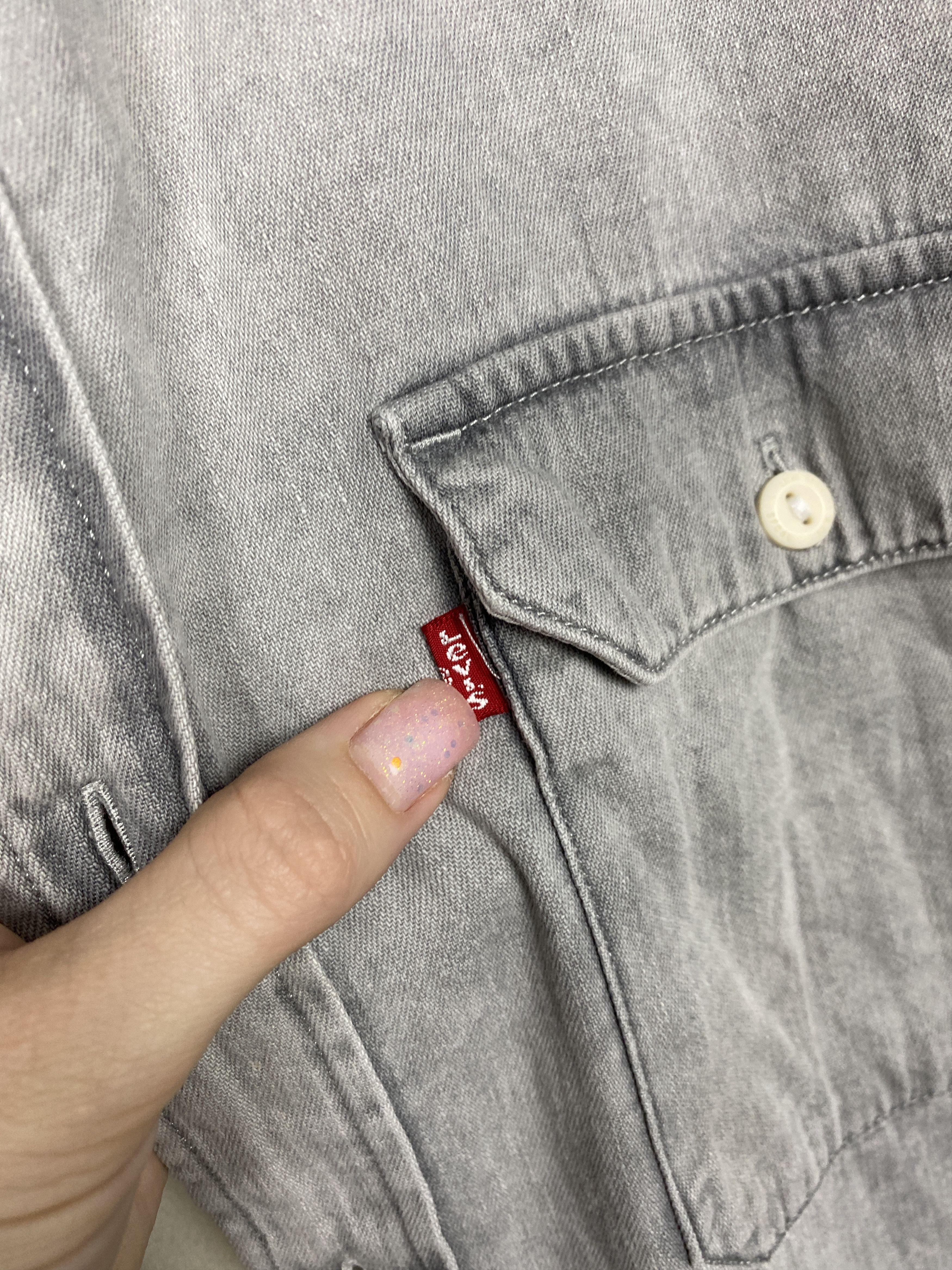 Levi's × Levi's Vintage Clothing Levi's Vintage Mens Grey Denim Shirt Jeans Size US XL / EU 56 / 4 - 3 Thumbnail