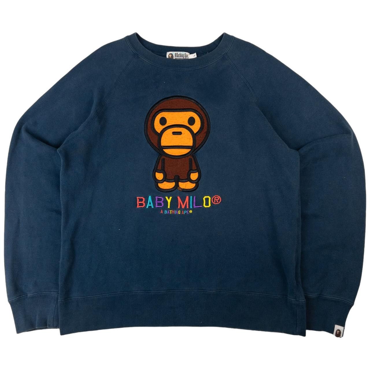 Bape Vintage Bape Baby Milo Embroidered Sweatshirt Size M Size US M / EU 48-50 / 2 - 1 Thumbnail
