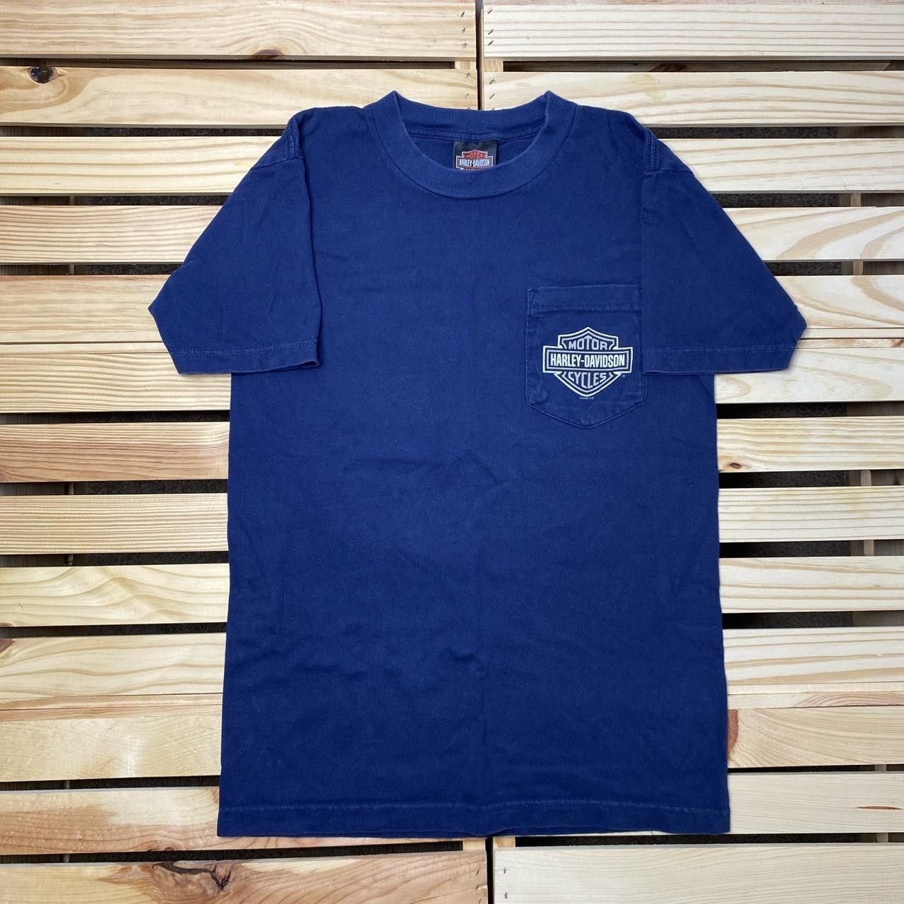 Harley Davidson Harley Davidson MN 2008 Blue Biker Pocket Tee Size Small Size US S / EU 44-46 / 1 - 2 Thumbnail