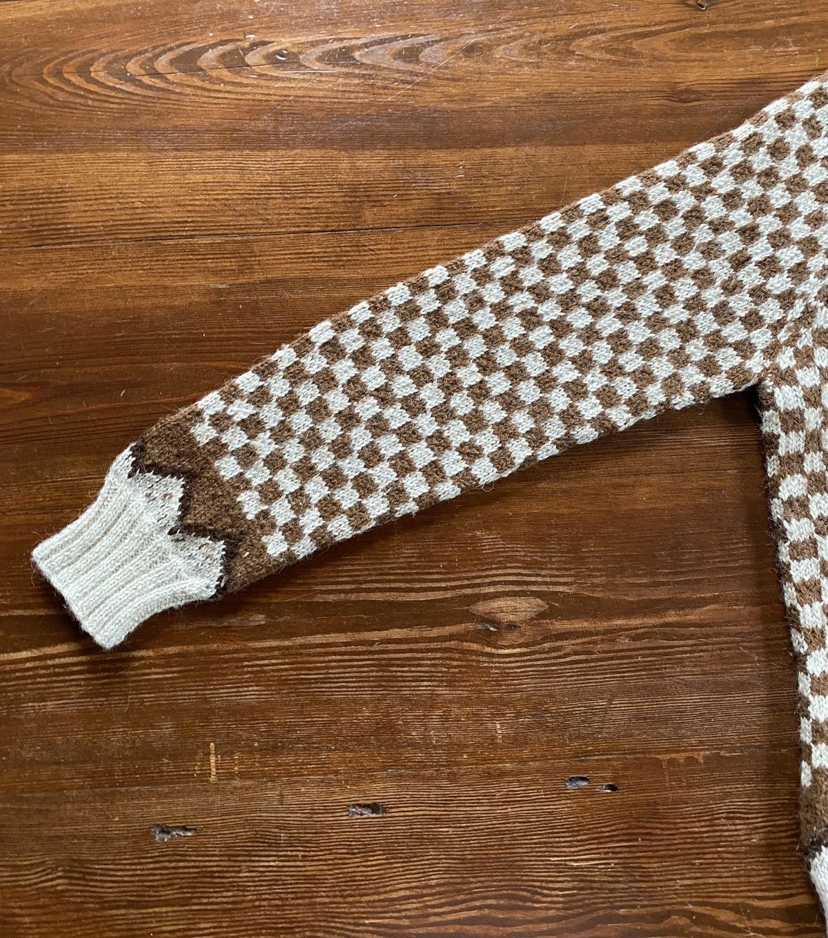 Vintage Vintage 60’s Fotrama Alpaca Wool Checkered Raglan Sweater Size US S / EU 44-46 / 1 - 11 Thumbnail