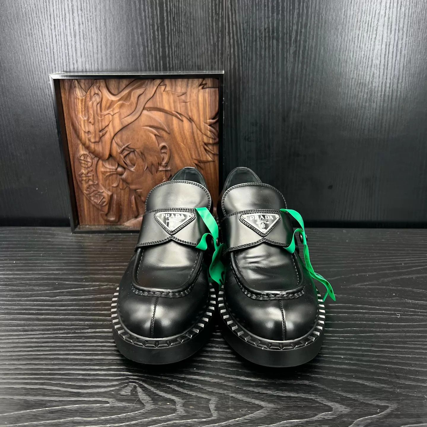 Prada Prada Chocolate Loafers 37.5 Like New Original Box Size US 7 / IT 37 - 5 Thumbnail