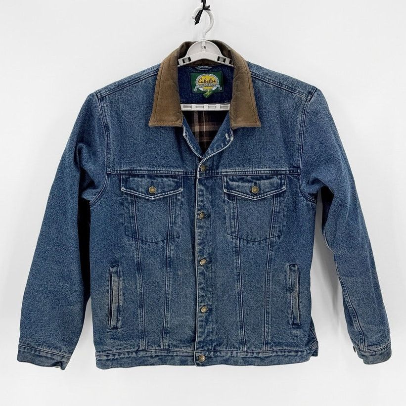 Cabelas vintage Cabela's flannel-lined denim jacket size L Tall 90s Size US L / EU 52-54 / 3 - 1 Thumbnail