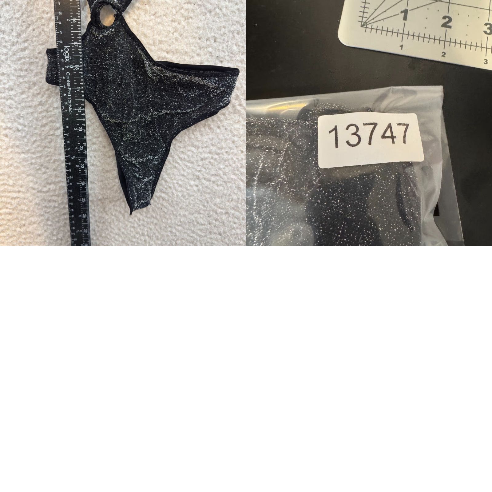 Vintage VINTAGE Y2K Bodysuit One Piece XS Black Sparkle Glitter Cut-Out Rave Club Womens XS Size XS / US 0-2 / IT 36-38 - 8 Thumbnail