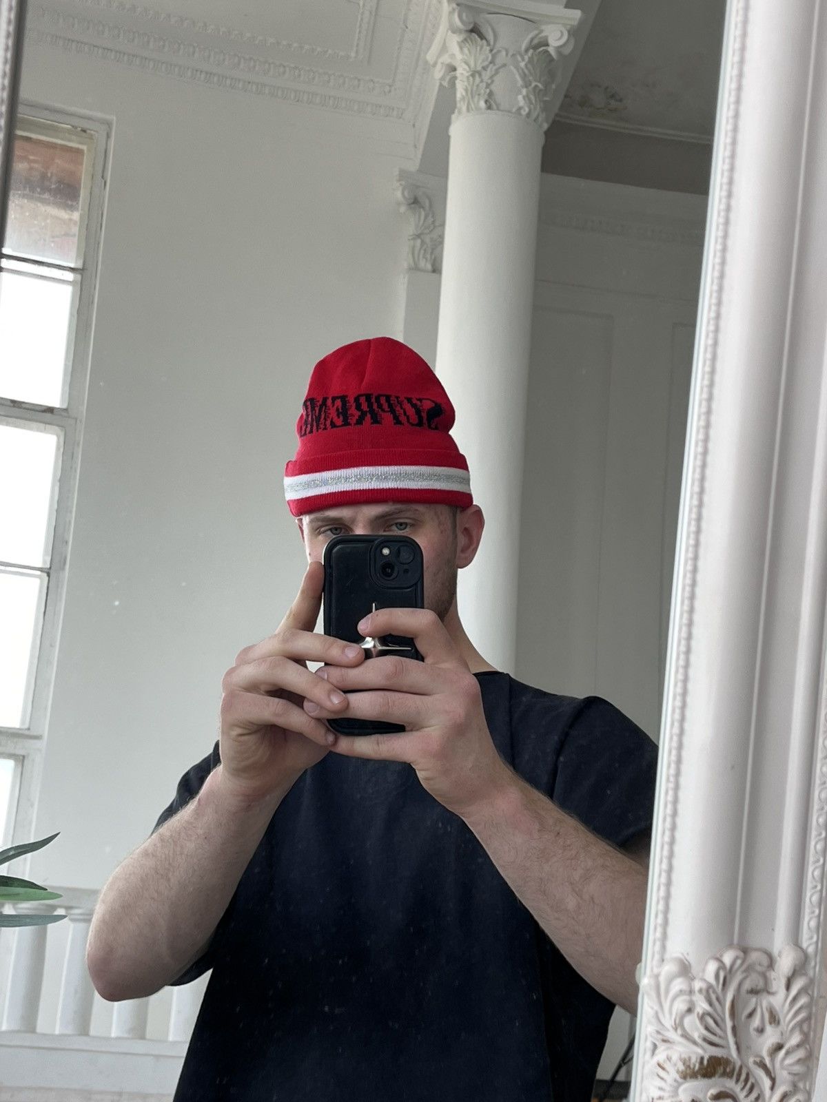 Supreme Vintage Supreme Red Beanie Big Logo Fold Hat Y2K sk8 Size ONE SIZE - 2 Thumbnail
