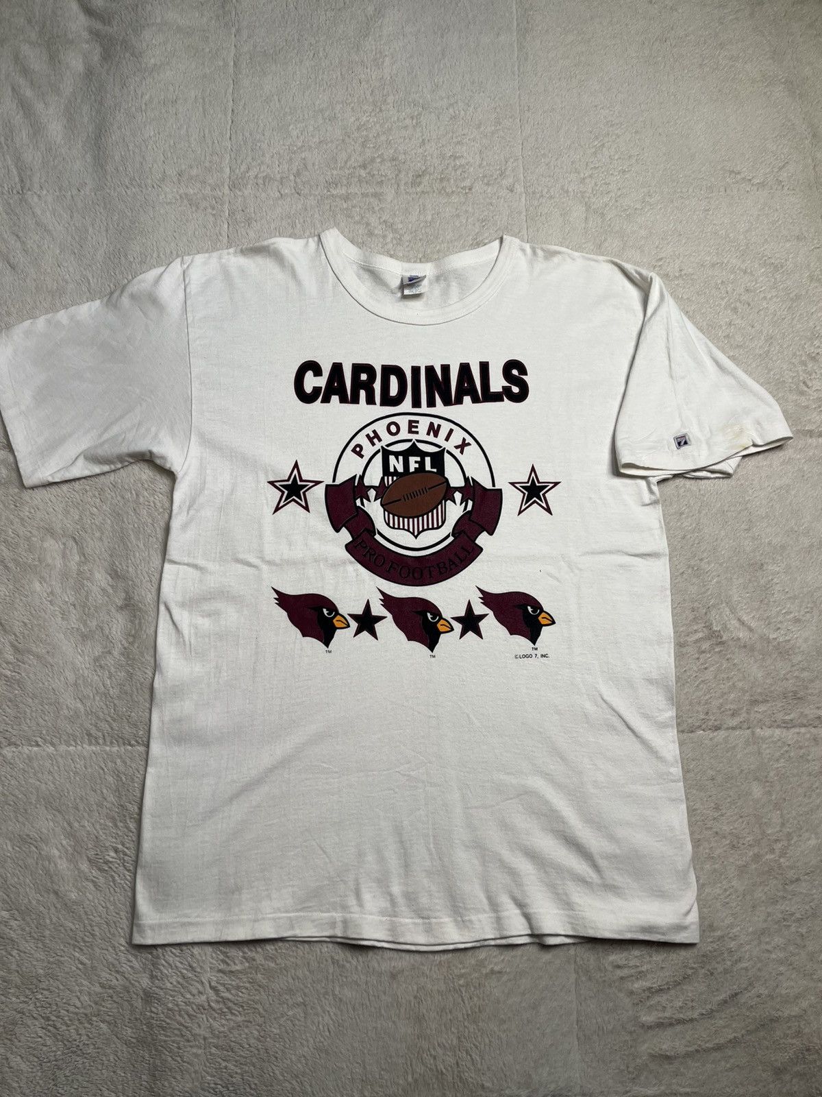 Logo 7 Vintage 90s Logo 7 NFL Arizona Cardinals Single Stitch Shirt Size US XL / EU 56 / 4 - 1 Thumbnail