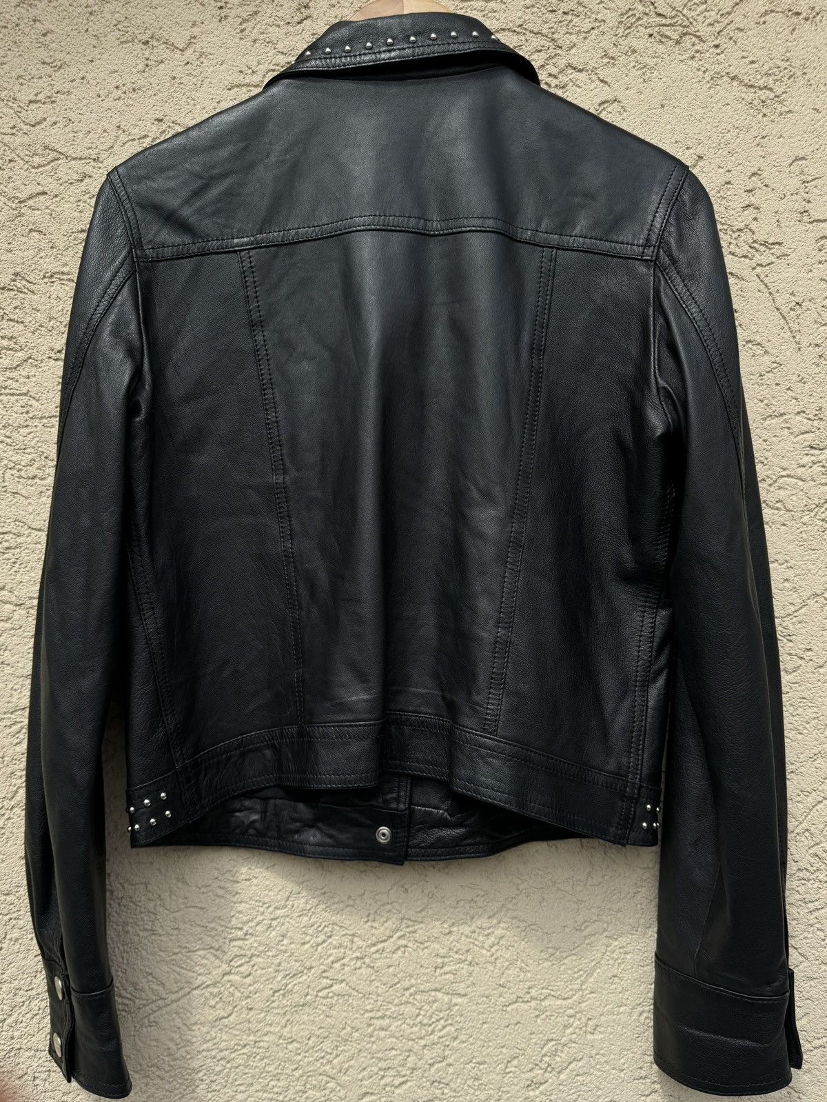 Hedi Slimane Vintage Real Soft Leather Rivets Jacket Size US M / EU 48-50 / 2 - 2 Thumbnail
