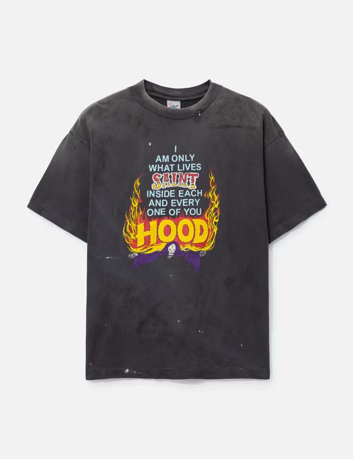 Neighborhood × Saint Michael o1mle0326 Saint Michael x Neighborhood Hood Tee Shirt Black Size US S / EU 44-46 / 1 - 1 Thumbnail