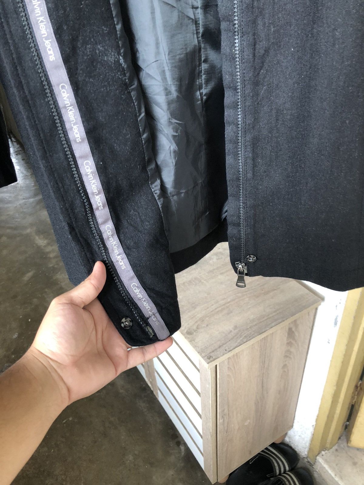 Calvin Klein Nice❗️Calvin Klein Jeans Wool Blend Long Coat Size L / US 10 / IT 46 - 16 Thumbnail