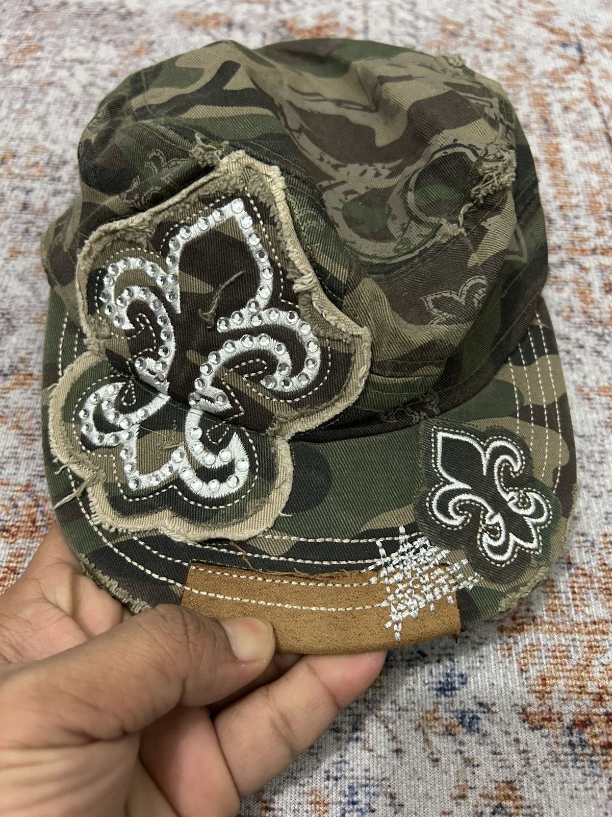 If Six Was Nine Rainbow Cross Camo Swarovski Patrol Caps Size ONE SIZE - 7 Thumbnail