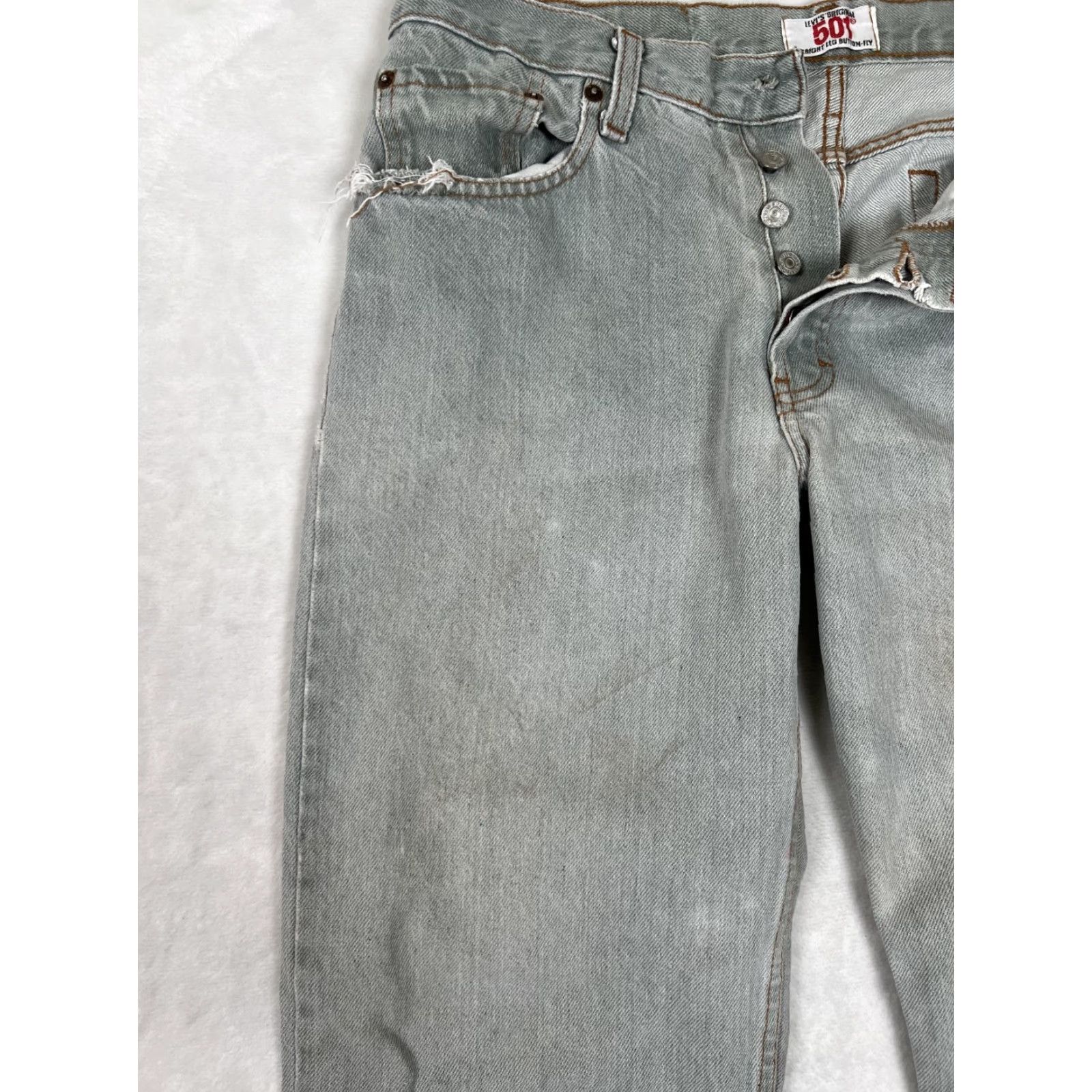Levi's VINTAGE Levi’s 501 Jeans Denim 32x30 Men Regular Blue Distressed 90s USA Size US 32 / EU 48 - 4 Thumbnail