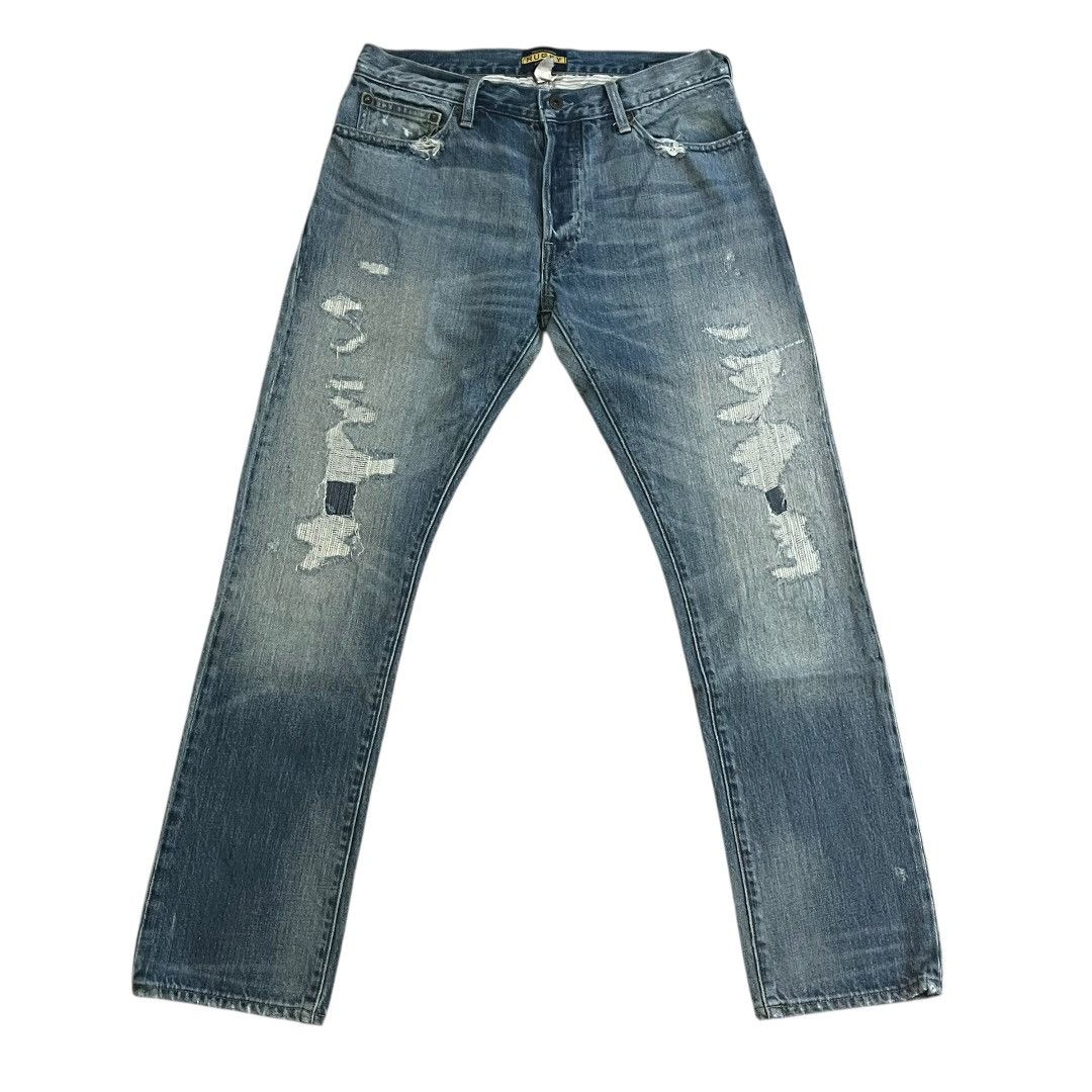 Rugby Ralph Lauren VINTAGE Rugby Ralph Lauren Distressed Denim Jeans 33x32 Size US 33 - 1 Thumbnail