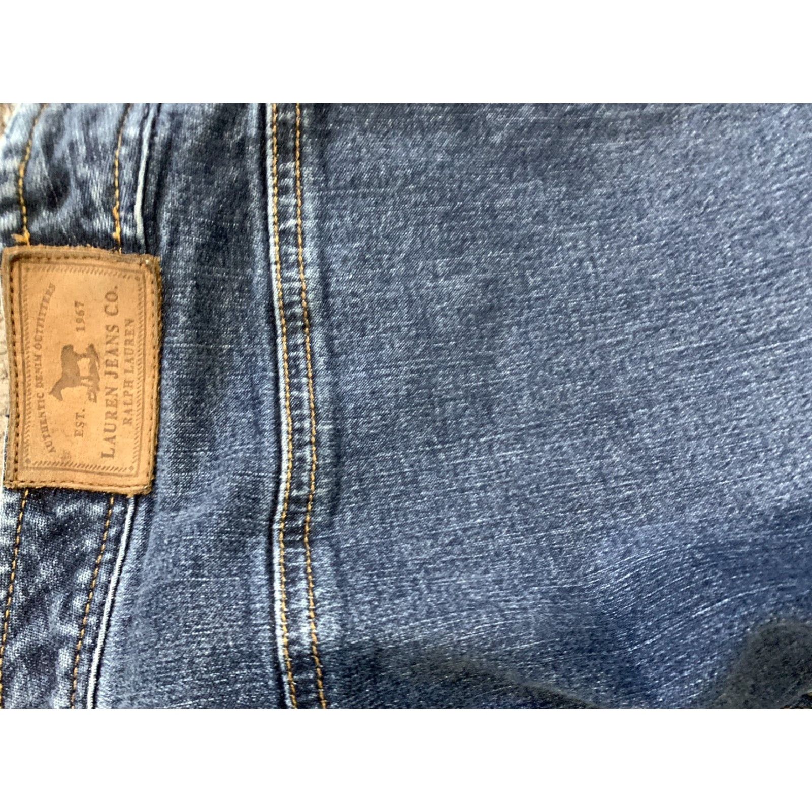 CO Lauren Jeans Co. Jeans Women Petite 6P Dark Wash Blue Denim 5-Pocket Relaxed Womens Size 28" / US 6 / IT 42 - 6 Thumbnail