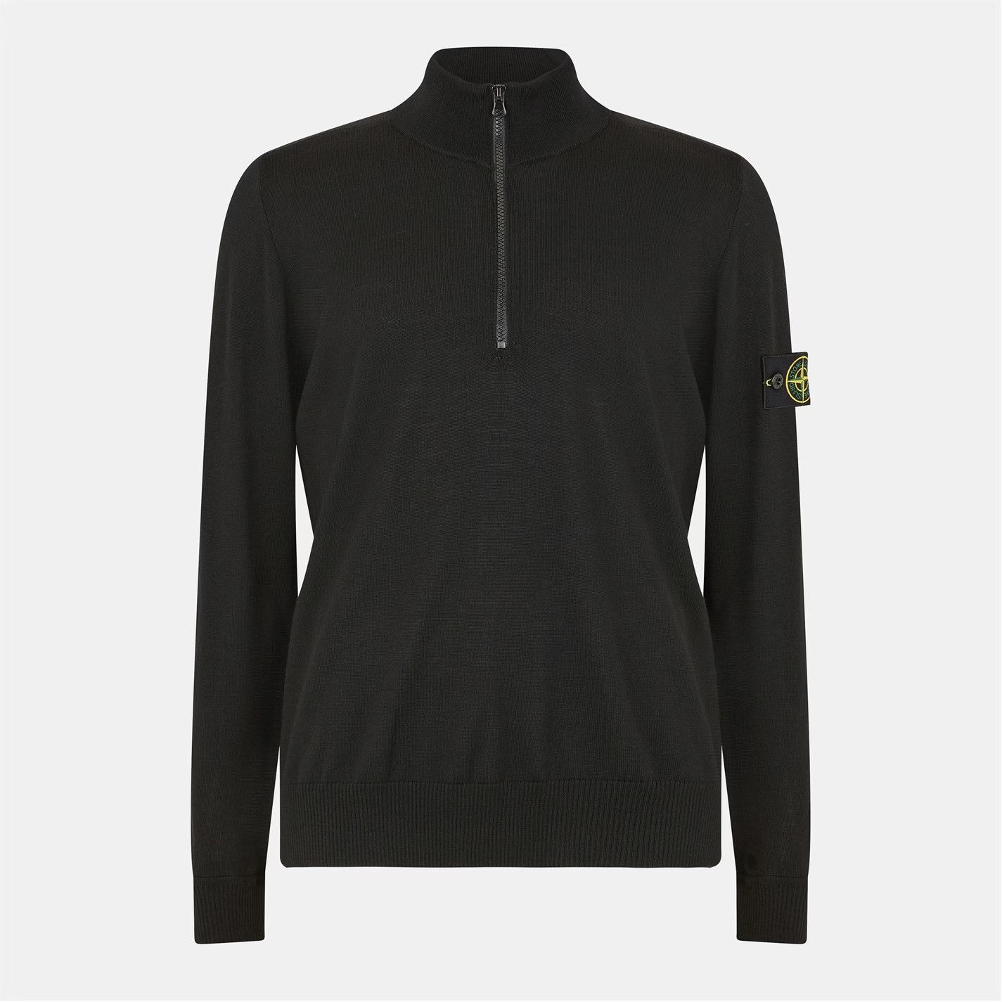 Stone Island o1g2r1mq0526 Quarter-Zip Knit Top in Nero Size US S / EU 44-46 / 1 - 1 Thumbnail