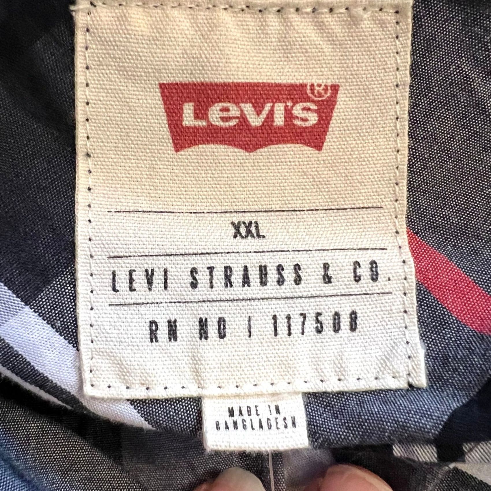 Levi's Levi's Shirt Mens XXL Black Beauty Plaid Button Up Pocket Western Mens Size US XXL / EU 58 / 5 - 7 Thumbnail