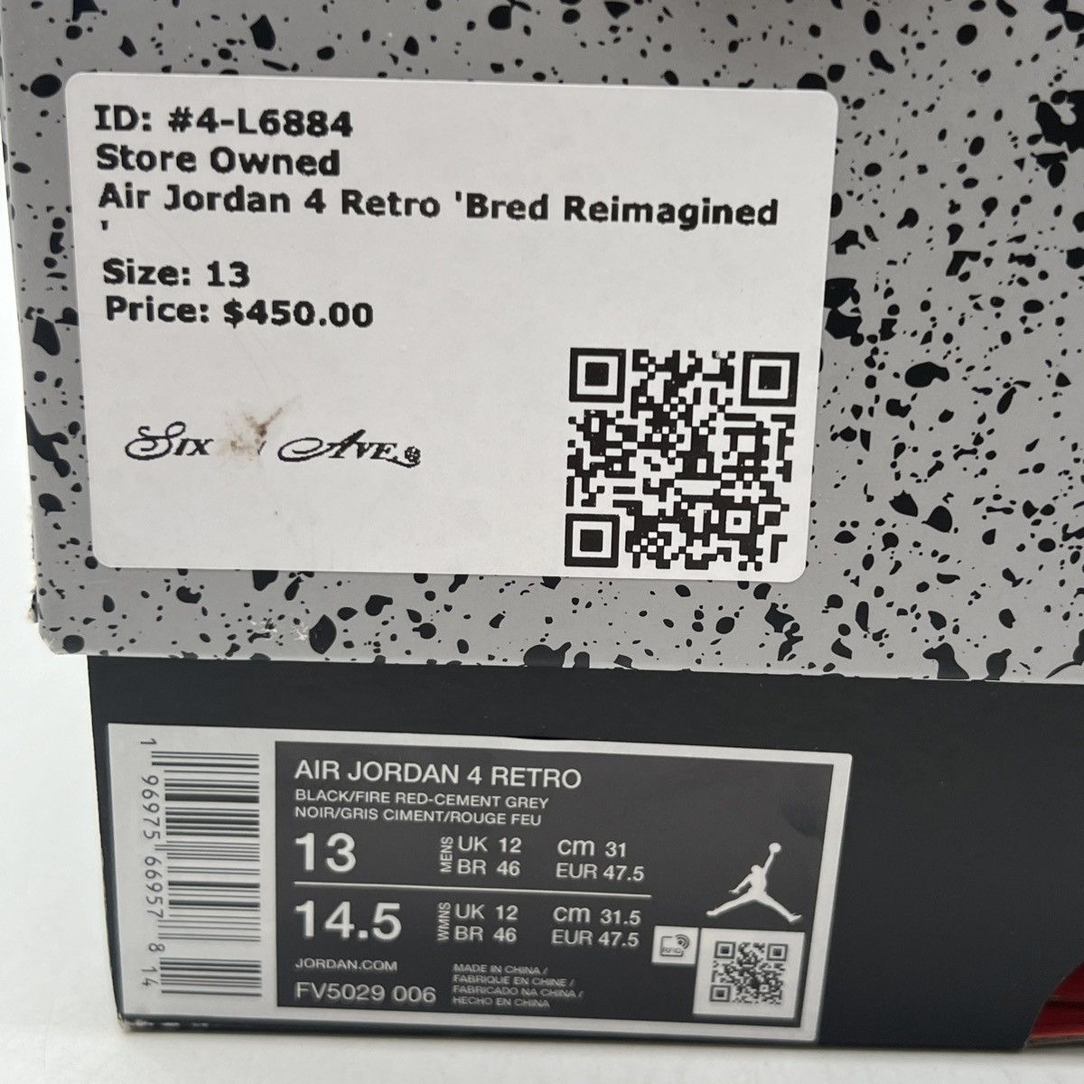 Jordan Brand Air Jordan 4 bred reimagined Size US 13 / EU 46 - 6 Thumbnail