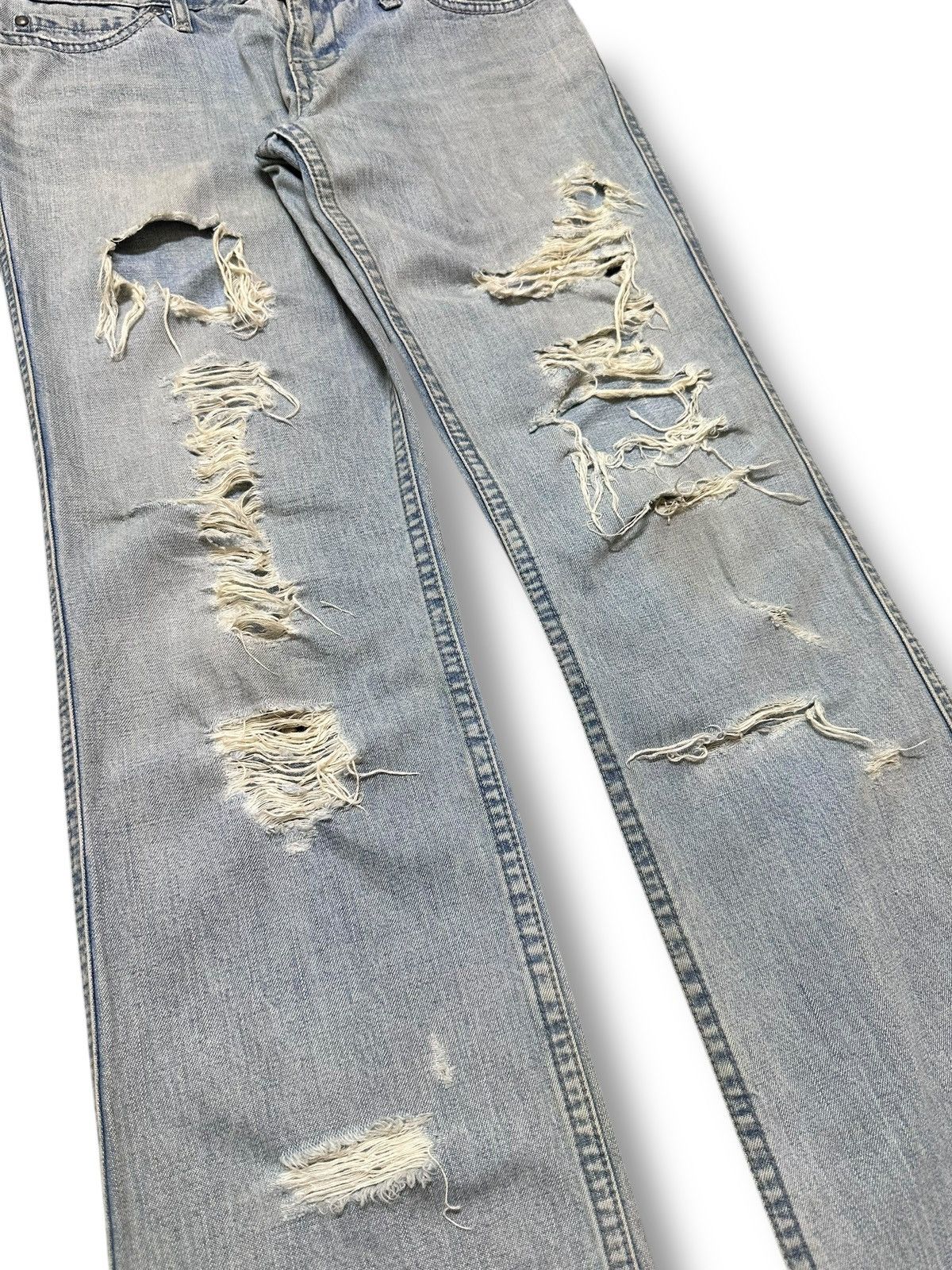 Japanese Brand Vintage LD Distressed Jean With Baggy Loose Style Faded Wash Size US 30 / EU 46 - 8 Thumbnail