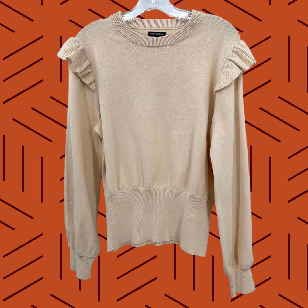 Vintage Who What Wear Sweater Large Ivory Pre Owned Size Size L / US 10 / IT 46 - 1 Thumbnail