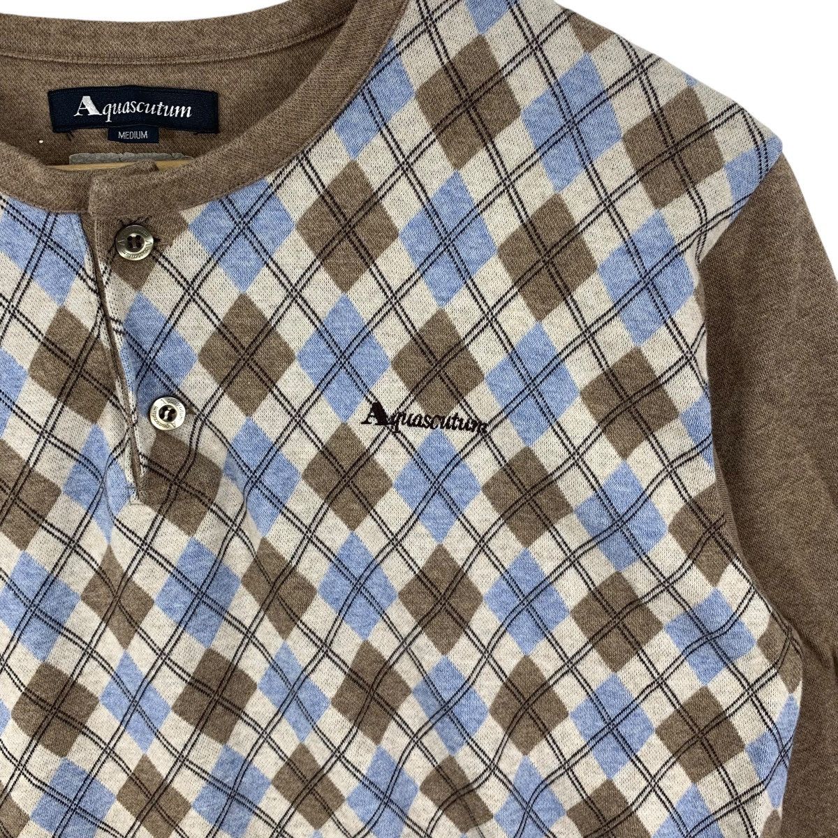 Aquascutum Vintage AQUASCUTUM LONDON Argyle Nova Checks Sweatshirt Size M / US 6-8 / IT 42-44 - 7 Thumbnail