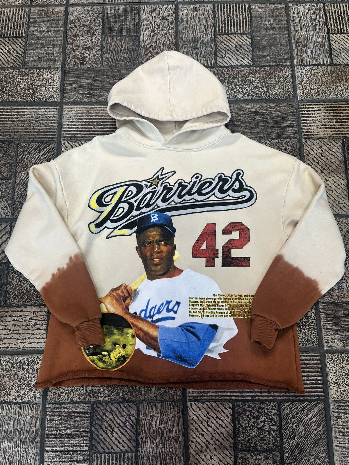 Barriers New Barriers Jackie Robinson 2 tone oversized Hoodie Sz. XS Size US XS / EU 42 / 0 - 1 Thumbnail
