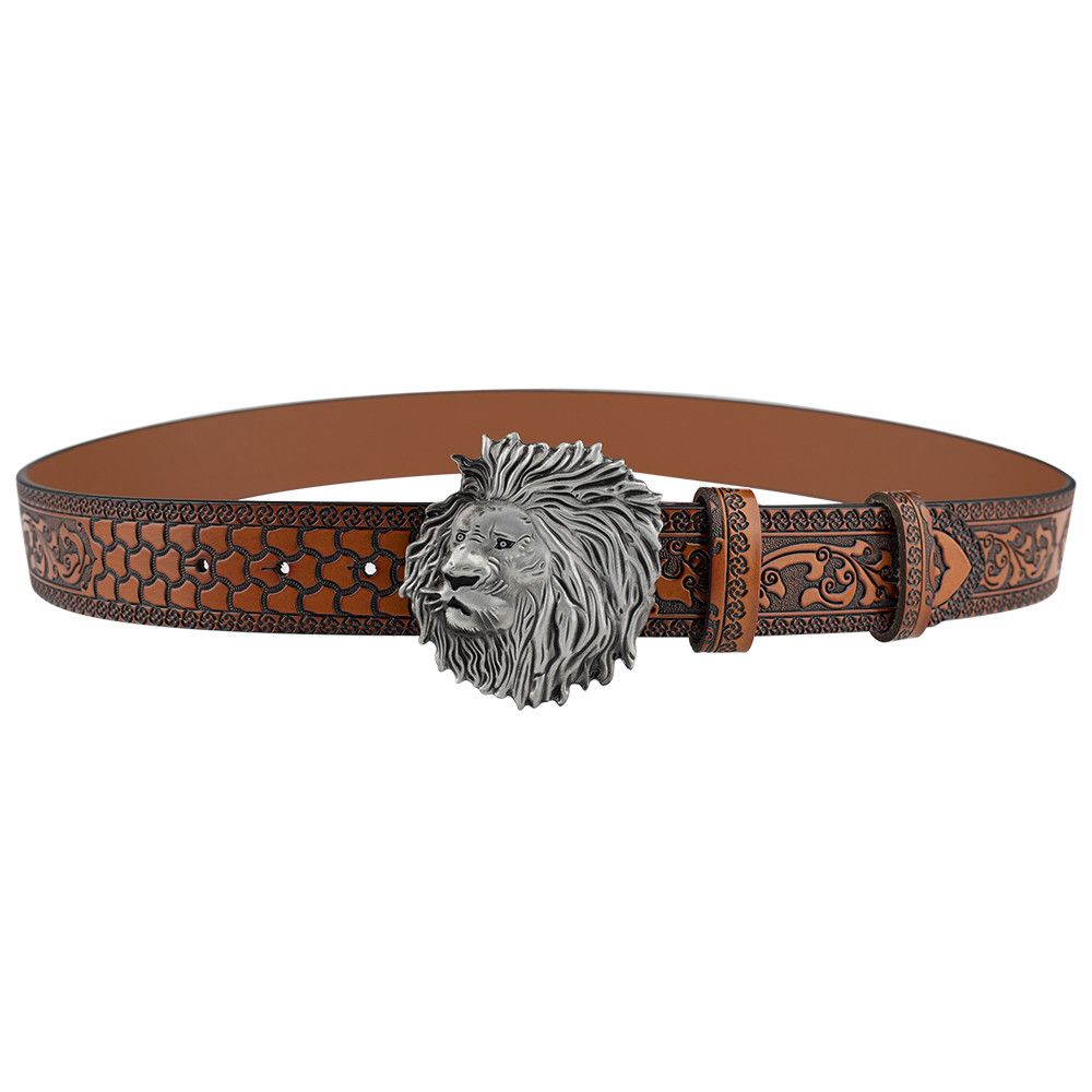 Designer Lion Hip-hop Vintage Belt Riveted Belts Menswear Accessories Size ONE SIZE - 2 Thumbnail