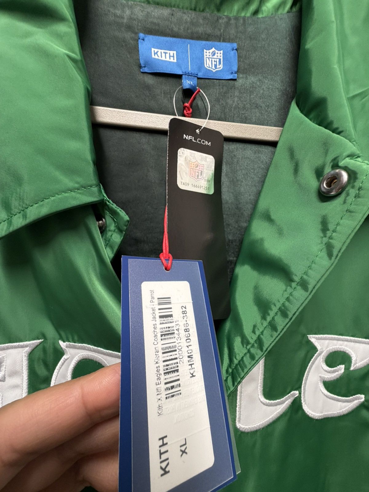 47 Brand × Kith Kith x 47 brand x NFL - Eagles Coaches Jacket - XL Size US XL / EU 56 / 4 - 4 Thumbnail