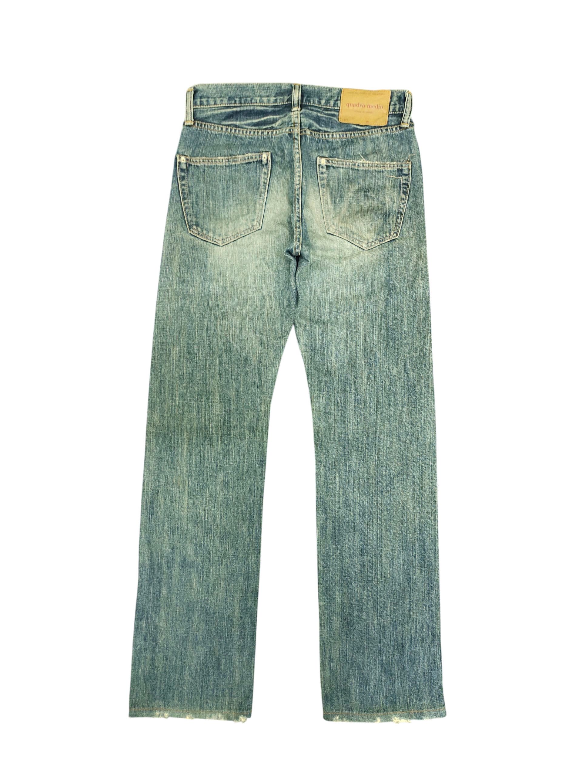 Comme des Garcons × Undercover Quadro Japan Clawmark Distress Faded Denim Jeans Size US 30 / EU 46 - 8 Thumbnail