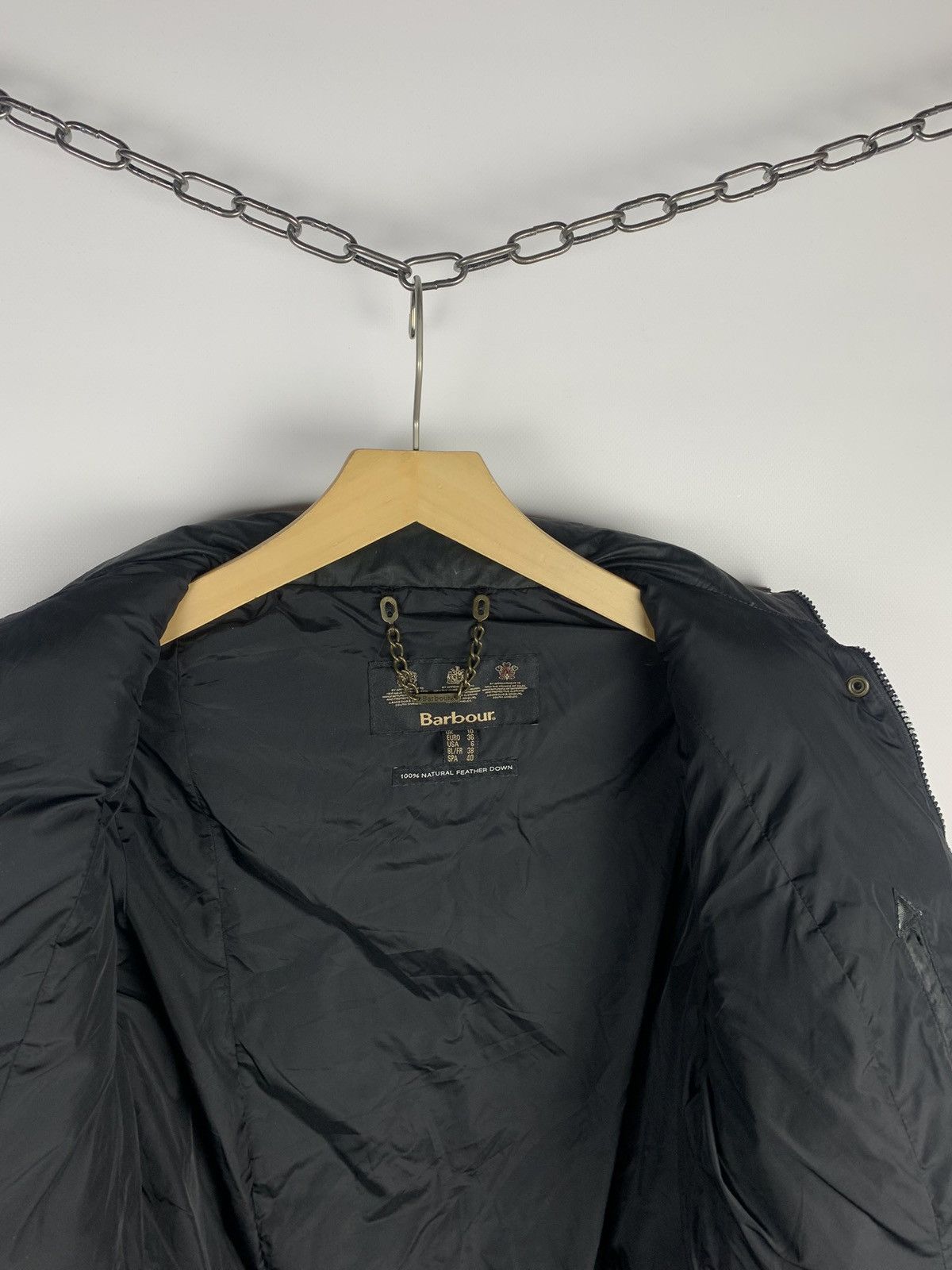 Barbour Vintage Barbour Nation Down Jacket Women’s Size UK 10 Black Size M / US 6-8 / IT 42-44 - 6 Thumbnail