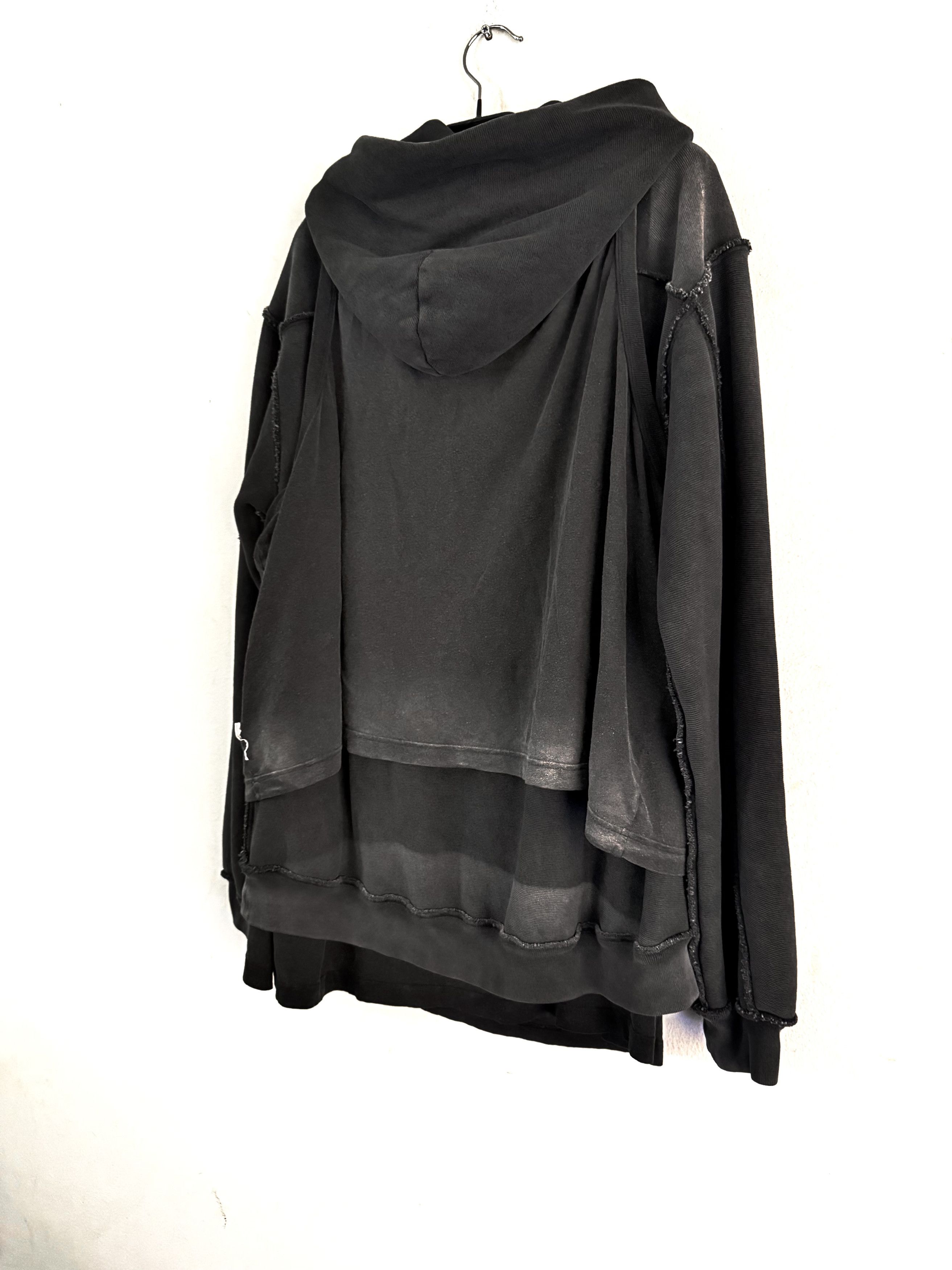 Alexander Wang Oversize Triple Layer Sweatshirt Hooded Distressed Size US S / EU 44-46 / 1 - 14 Thumbnail