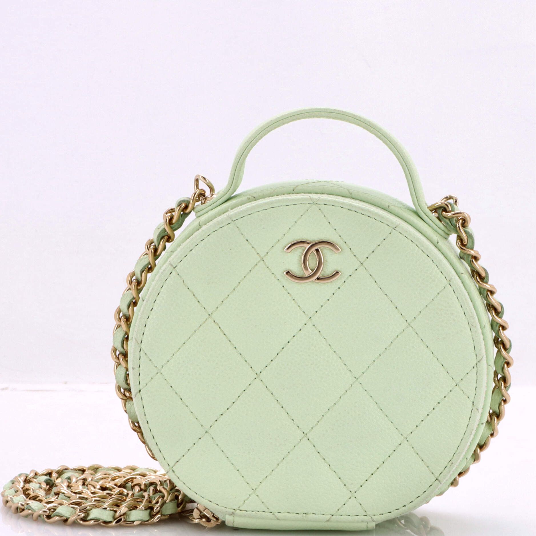 Chanel Handle with Care Round Vanity Case with Chain Size ONE SIZE - 1 Thumbnail