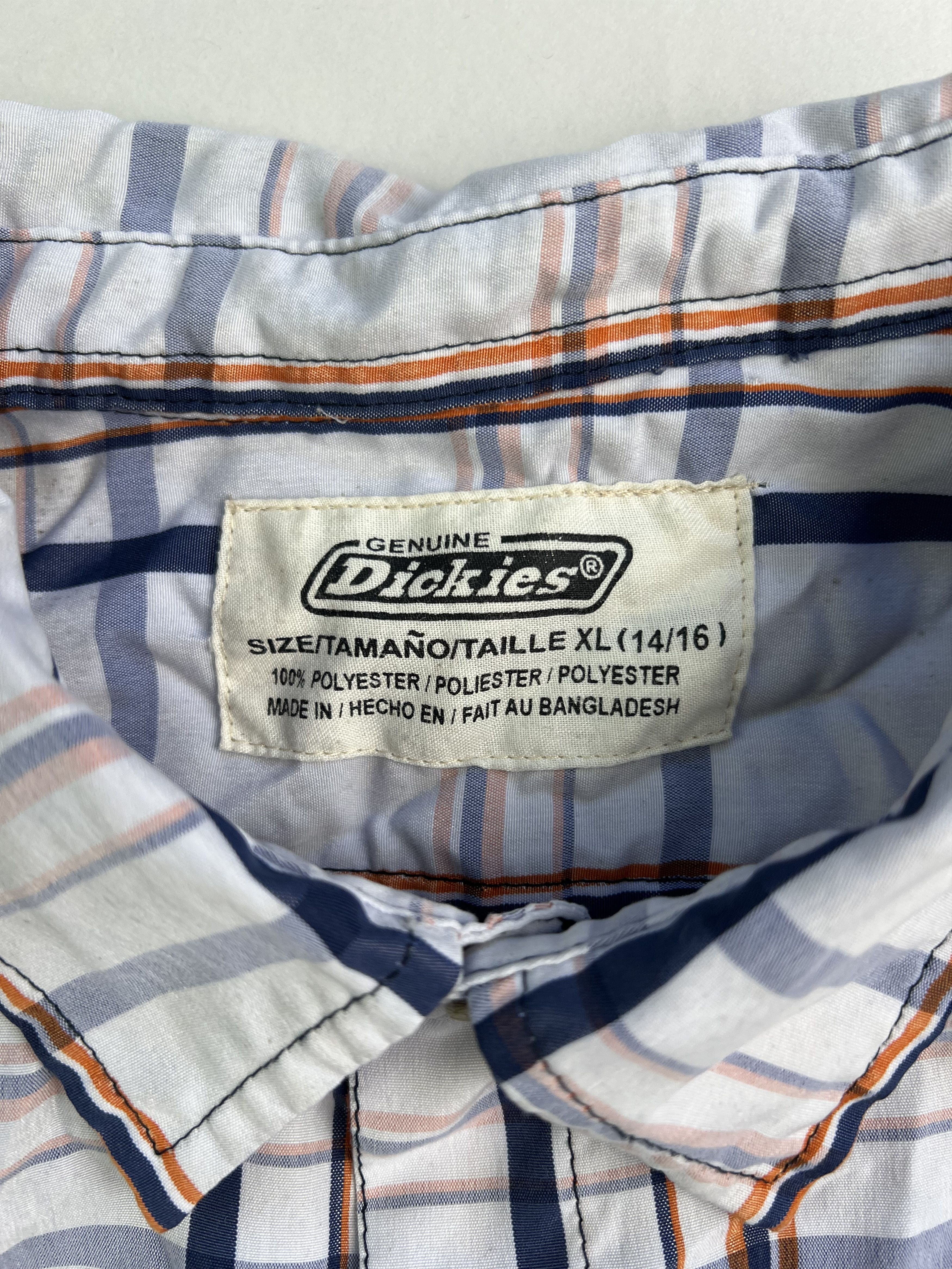 Dickies × Vintage Vintage Dickies Checkered Cropped Work Shirt XL Size US XL / EU 56 / 4 - 3 Thumbnail