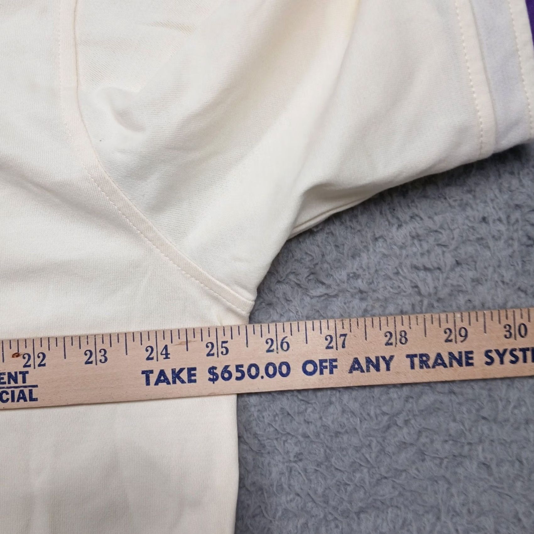 Vintage G-Mac by Kartel Polo Shirt Men XXL Cream Pima Cotton Blend Golf Casual Beige Short Sleeve Collared Chest Pocket Mock-Ups Purple Trim Size US XXL / EU 58 / 5 - 6 Thumbnail