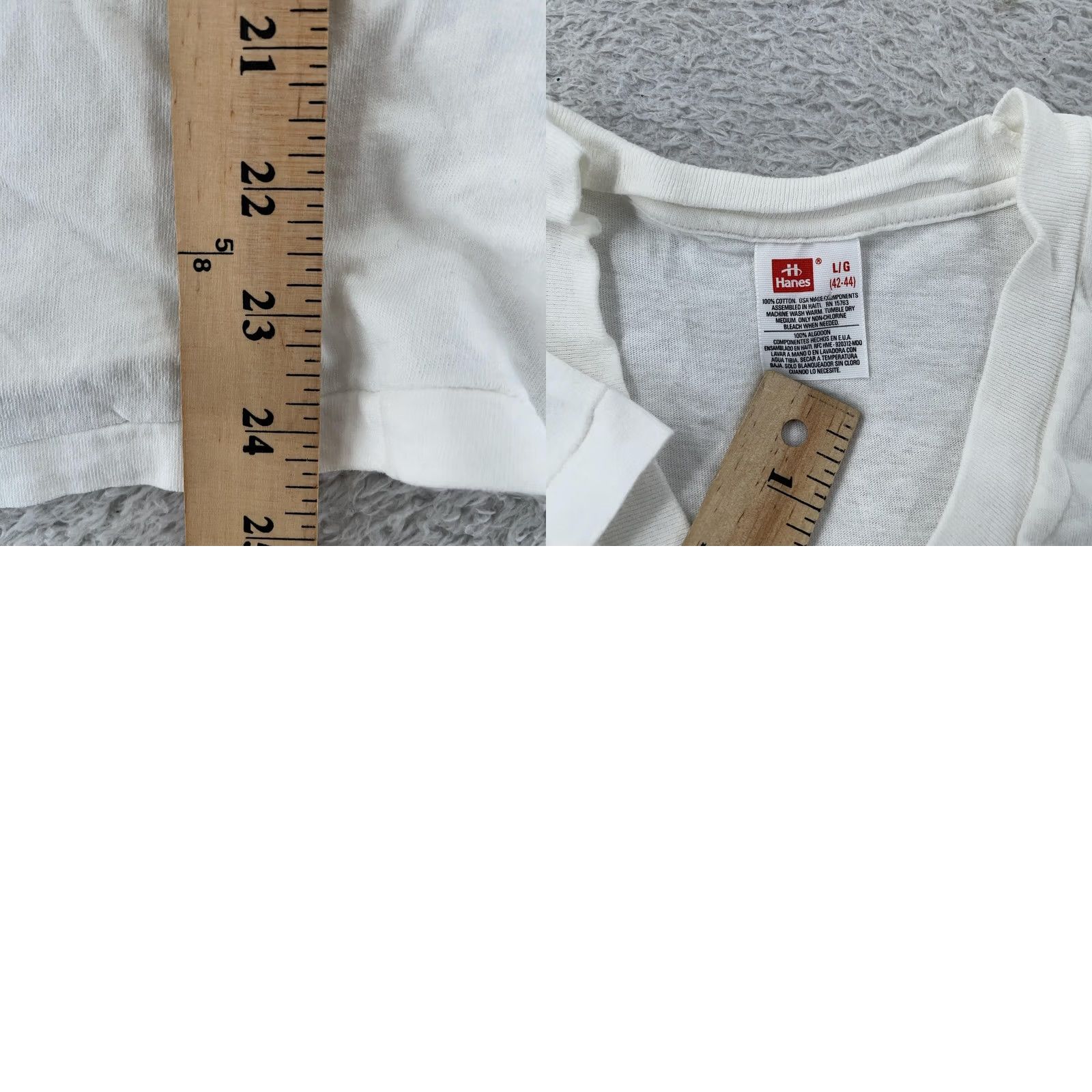 Hanes VINTAGE Hanes T-Shirt Mens XS White Short Sleeve Basic Tee Plain Size US XS / EU 42 / 0 - 8 Thumbnail