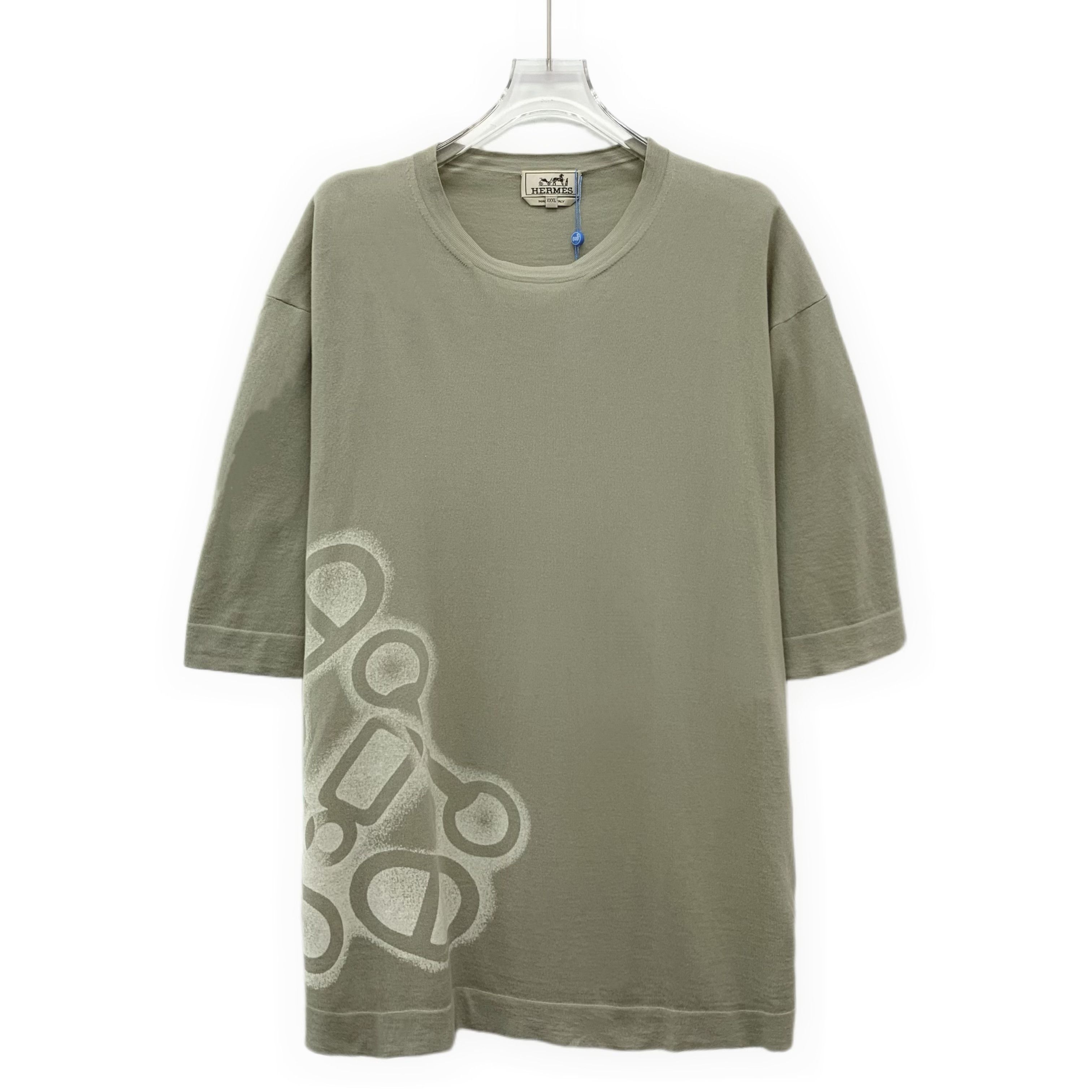 Hermes Hermès Lock Print T-Shirt Green (XXXL) Size US XXL / EU 58 / 5 - 1 Thumbnail