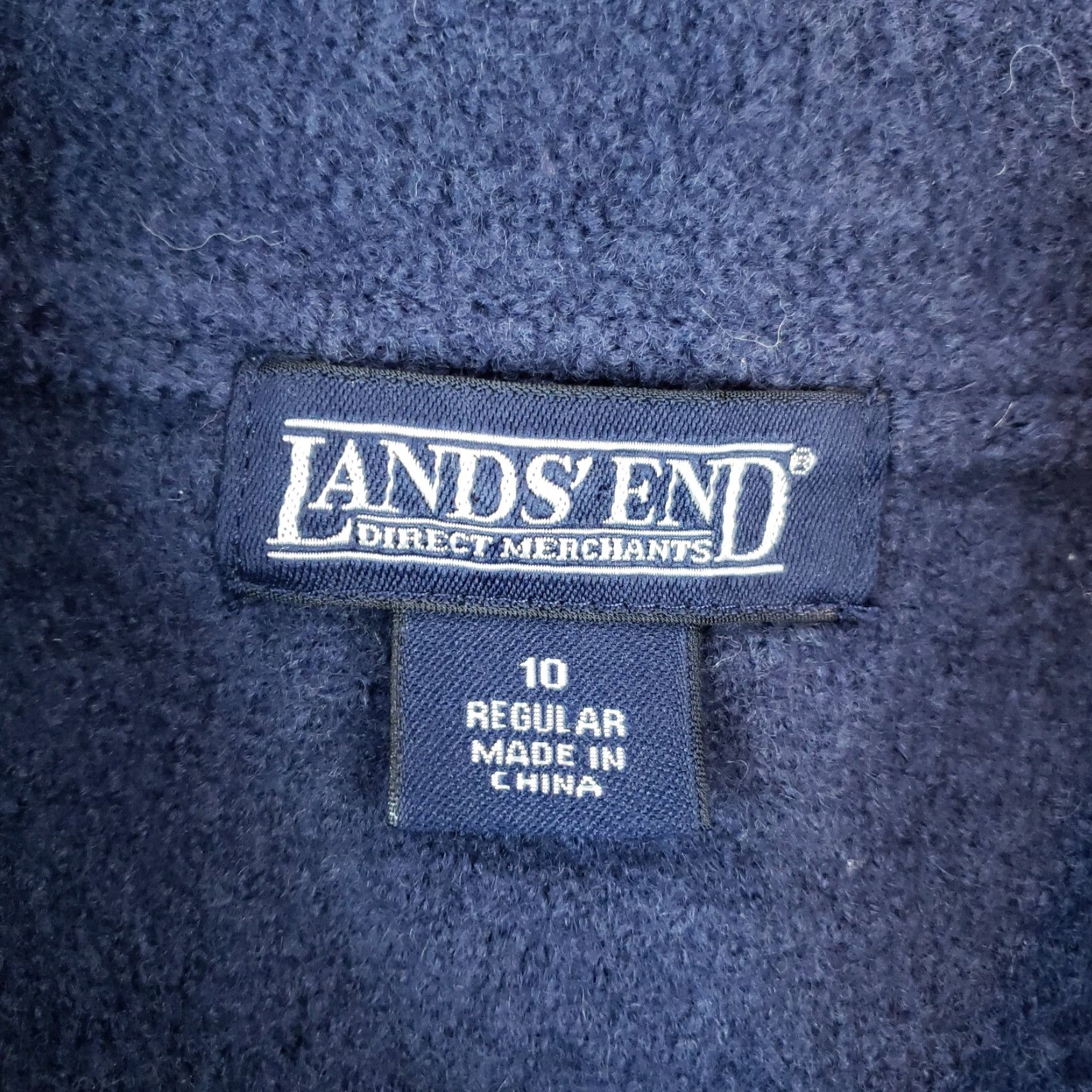 Lands' End Lands' End Coat Womens Size 10 Regular Blue Front Button Collared Wool Casual Size L / US 10 / IT 46 - 5 Thumbnail