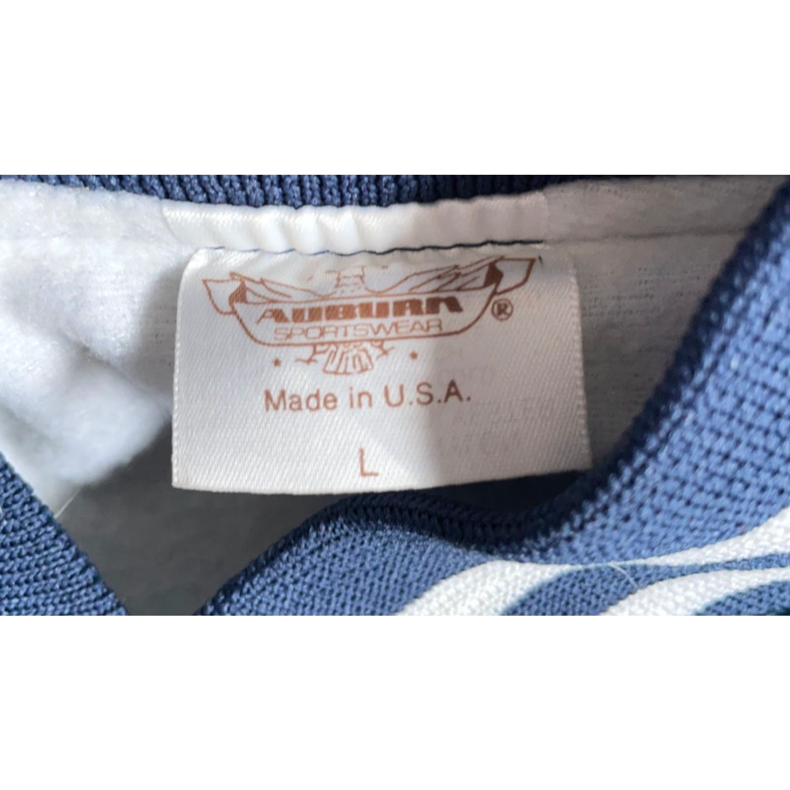 Vintage VINTAGE Auburn Bomber Jacket Shirt Men Large Blue Satin 80s Equestrian Center Logo Size US L / EU 52-54 / 3 - 3 Thumbnail