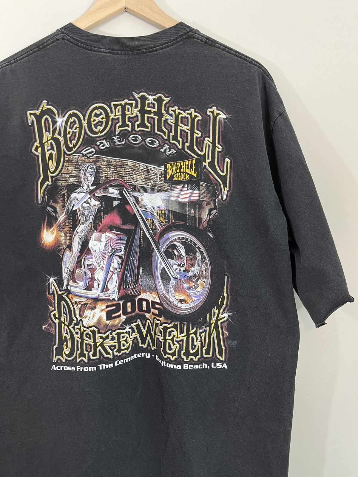 Vintage Sun Faded Bike Week 2005 Hot Cyborg Girl Distressed Tee Size US XL / EU 56 / 4 - 3 Thumbnail