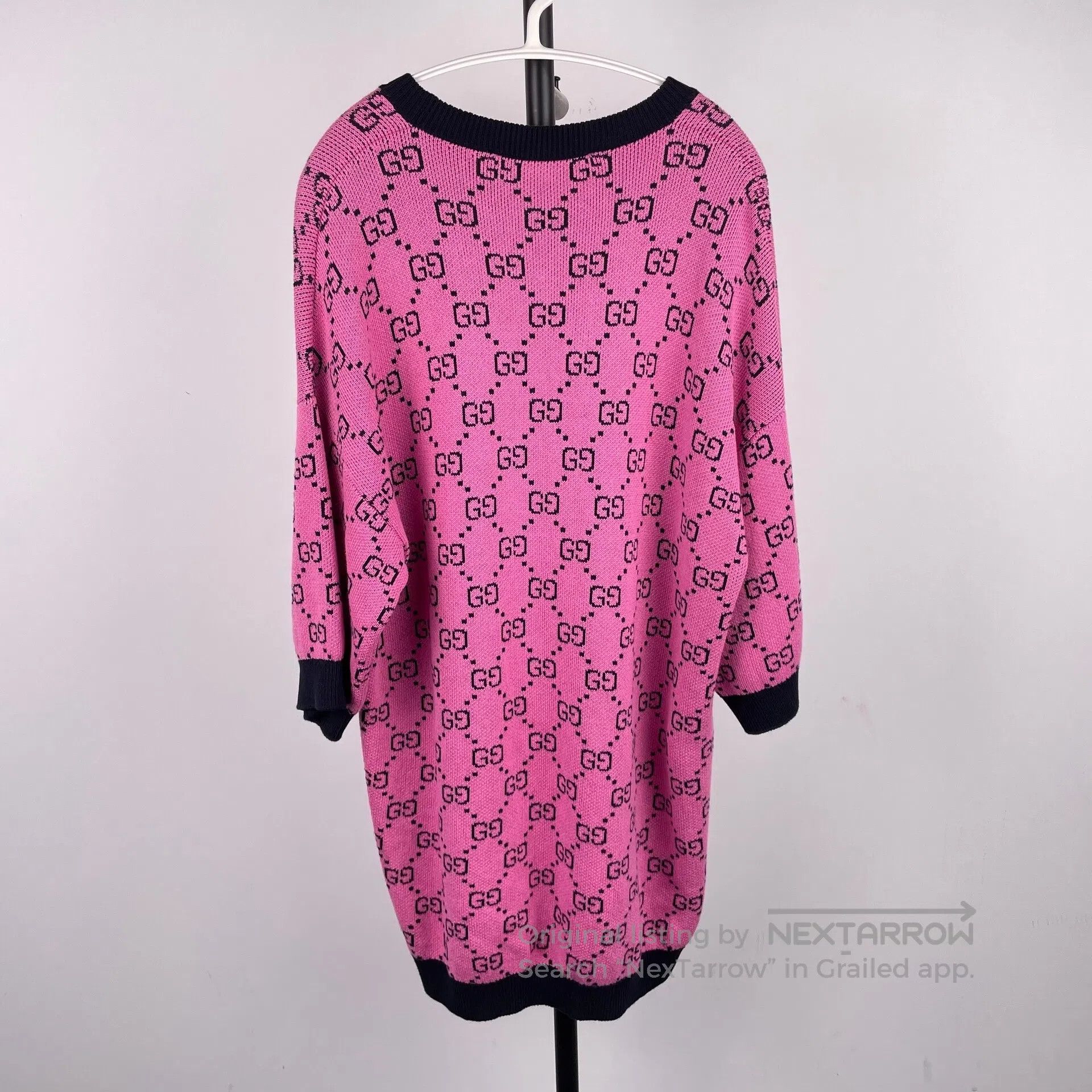 Gucci Guicci Double G full logo pink wool sweater| Size S / US 4 / IT 40 - 2 Thumbnail