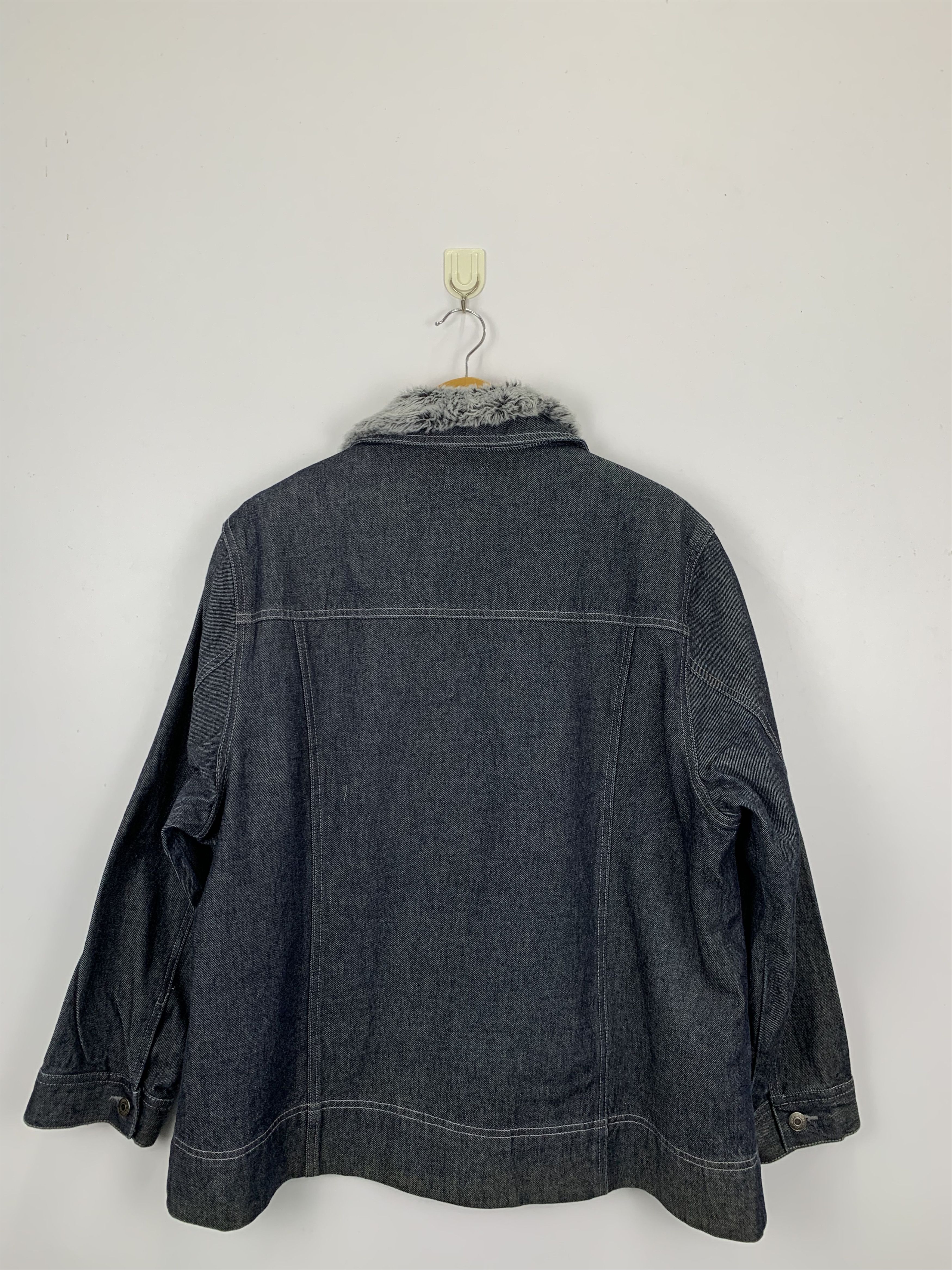 Japanese Brand Vintage Japanese Brand Denim Sherpa Jacket J0837 Size US L / EU 52-54 / 3 - 3 Thumbnail