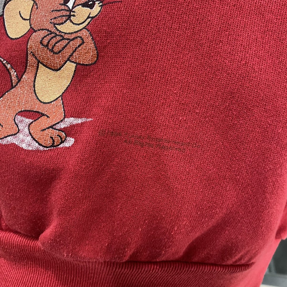 Cartoon Network × Vintage Vintage 90s Tom And Jerry Cartoon Sweatshirt Red Size US L / EU 52-54 / 3 - 7 Thumbnail