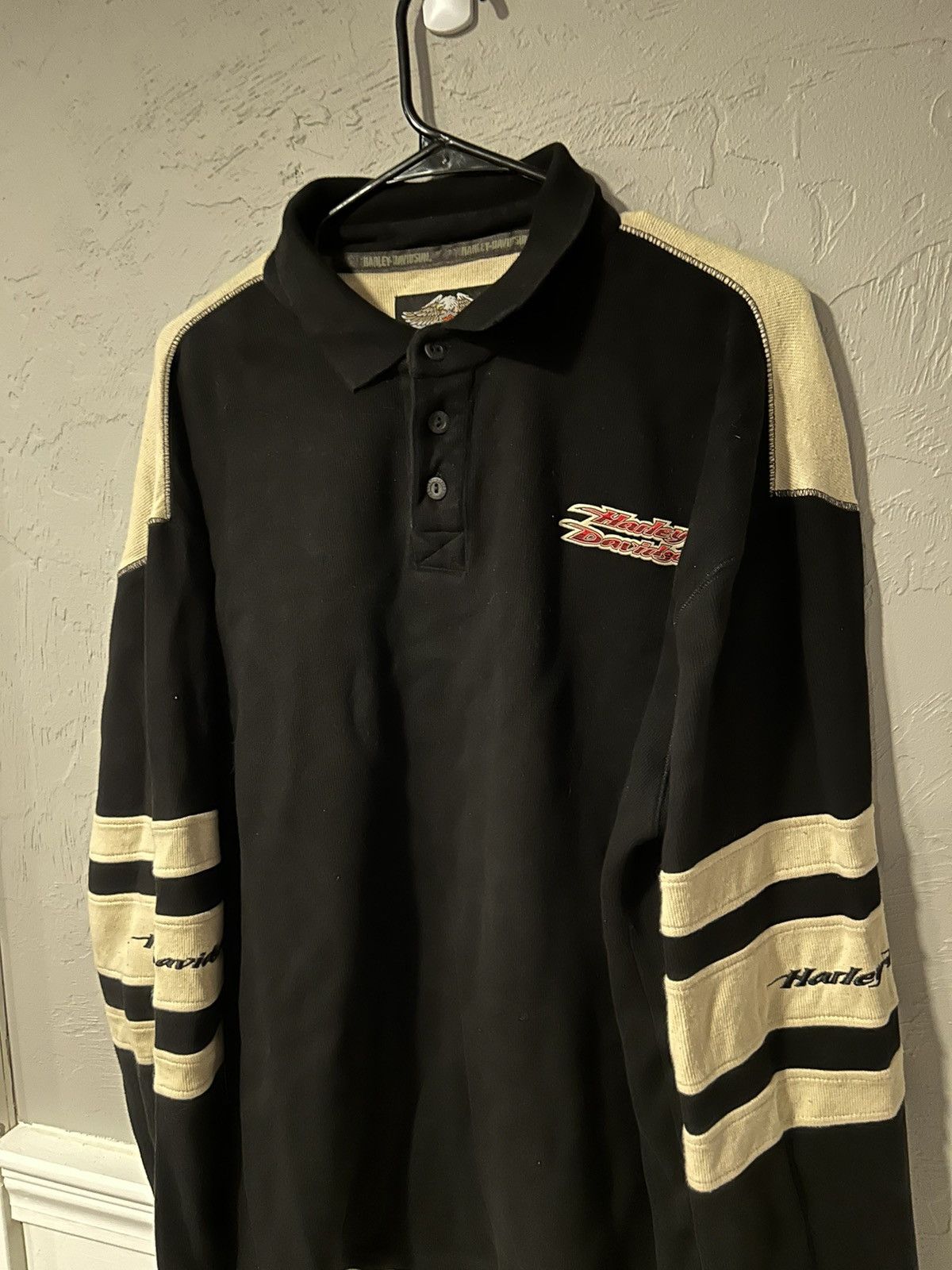 Harley Davidson Vintage Harley Davidson Heavy Collar Sweater Baggy Oversize Size US L / EU 52-54 / 3 - 2 Thumbnail