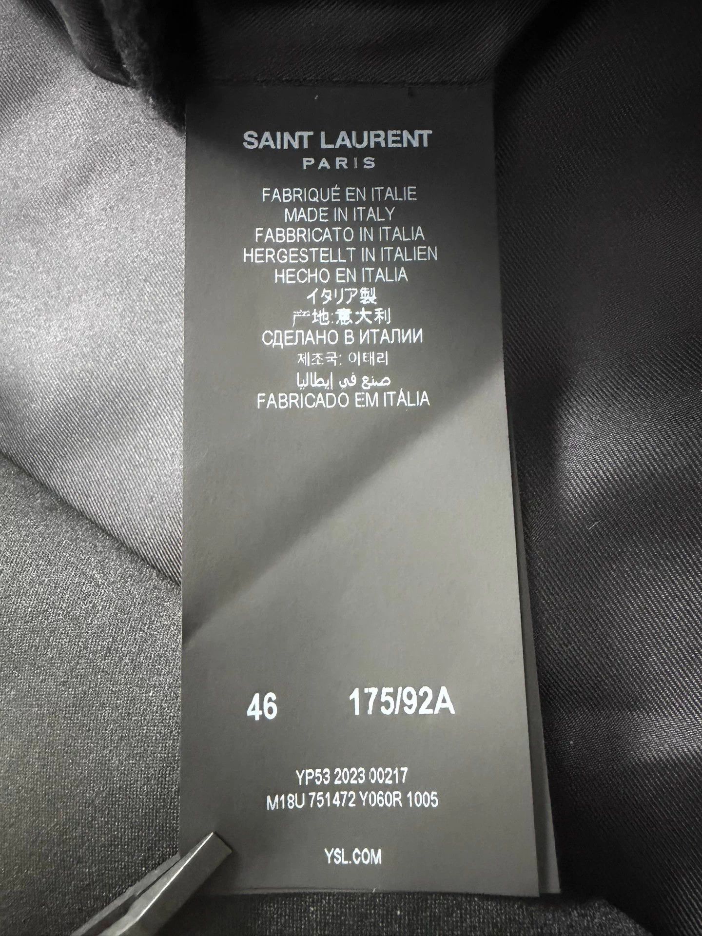 Saint Laurent Paris Saint Laurent SLP 23FW black tux blazer oversize 46 Size 46S - 5 Thumbnail