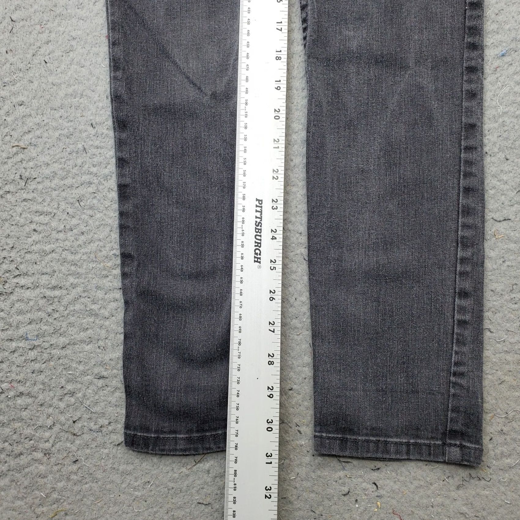 Armani Exchange AX Armani Exchange Jeans Womens 0R Gray Denim Stretch Slim Fit Straight Leg Jeans Size 25" / US 0 / IT 36 - 4 Thumbnail