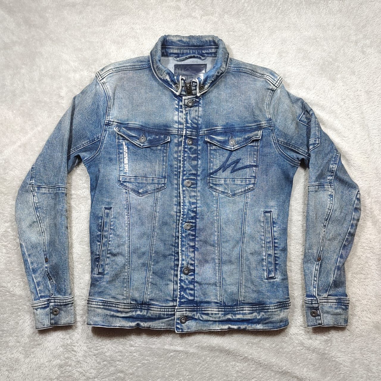Diesel × G-Star × Urban Outfitters UNIQUE I'Z FRONTIER BLUE DENIM JACKET TRUCKER Size US M / EU 48-50 / 2 - 1 Thumbnail