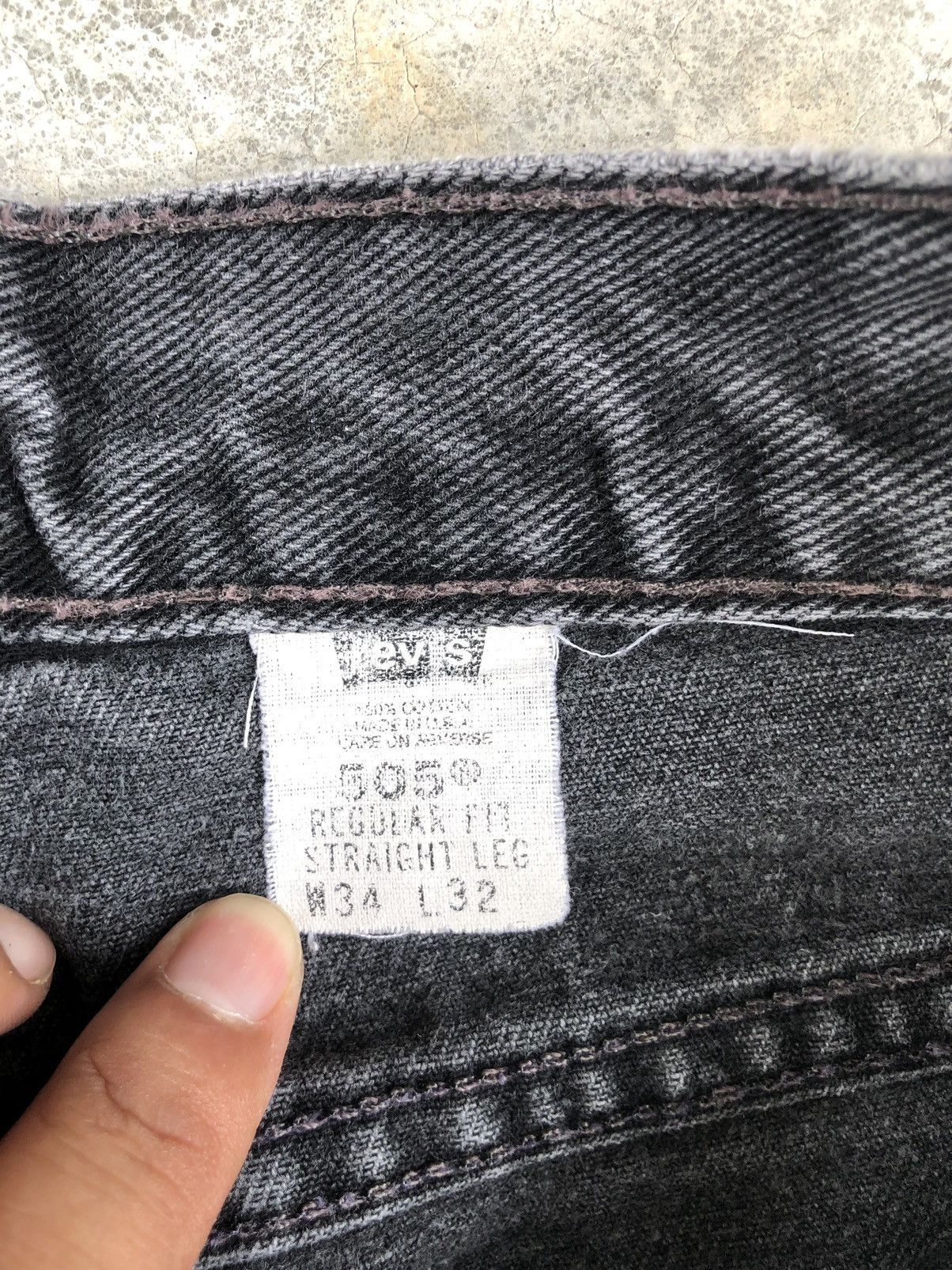 If Six Was Nine Vintage Levis 505 Patchwork Distressed Jeans Size US 33 - 20 Thumbnail